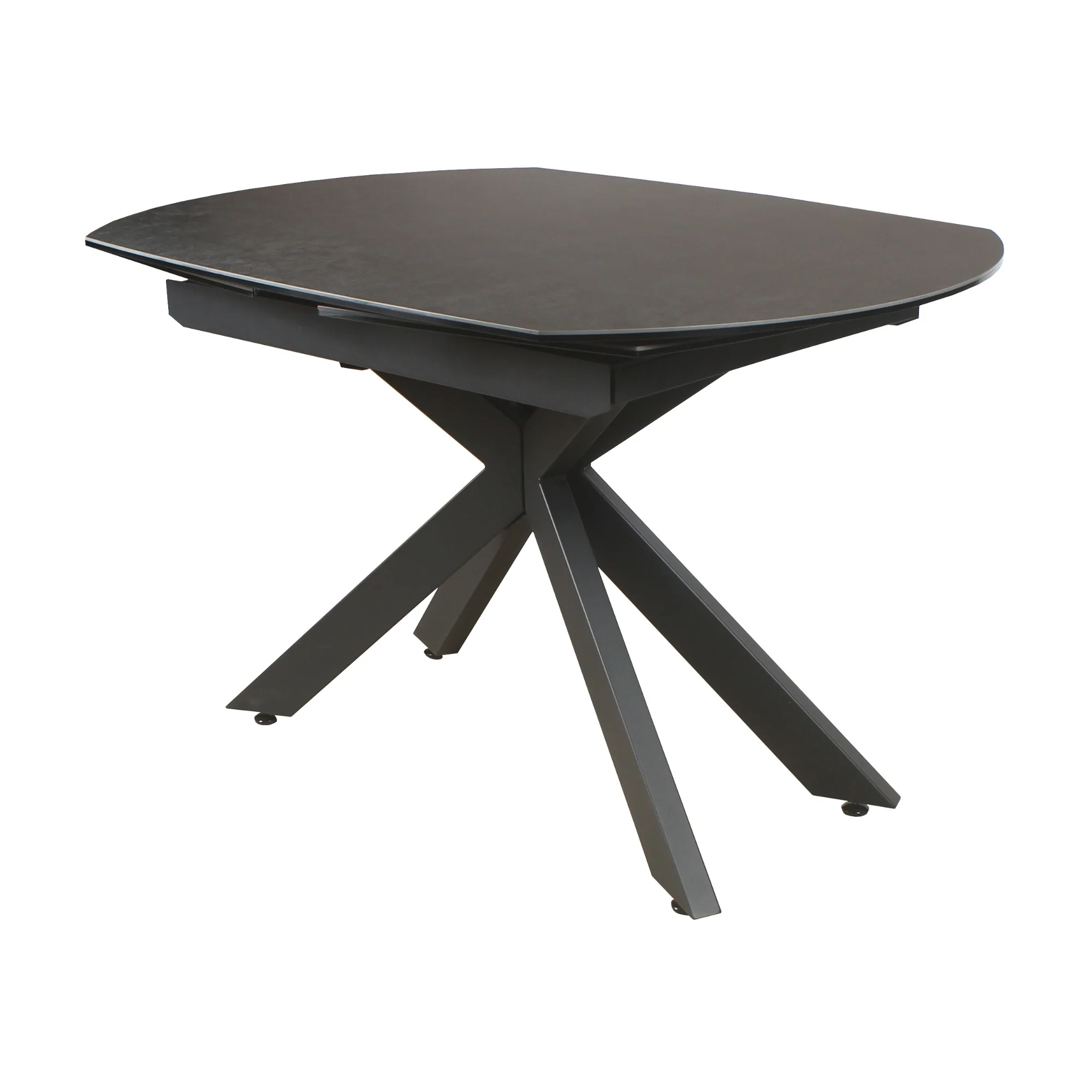 Orren 120-180cm Extendable Dining Table Ceramic Tempered Glass Top Dark Grey - Image 6