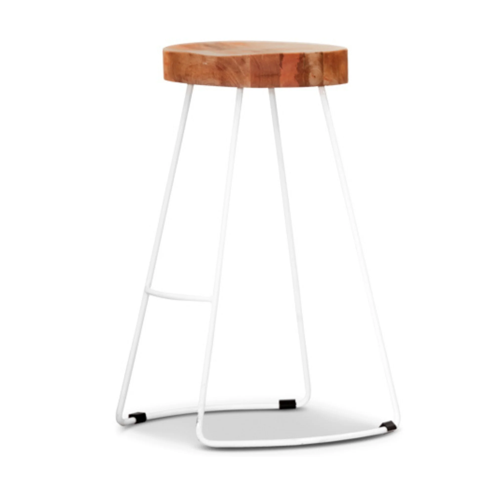 Otte Barstool Bar Chair Metal Frame White Oak - Image 3