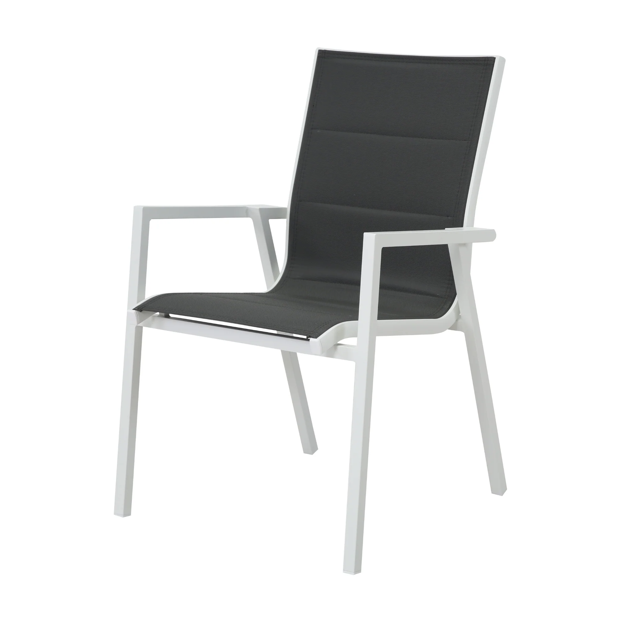 Outie 2pc Set Aluminium Outdoor Dining Chair White - Image 3