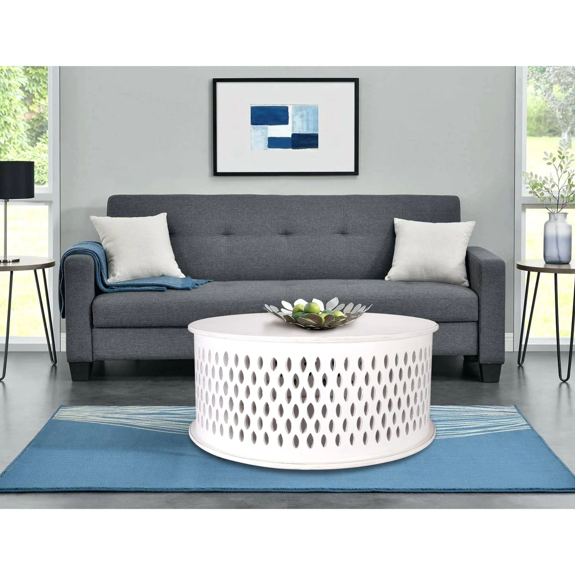 Pansy  80cm Coffee Table White - Image 5