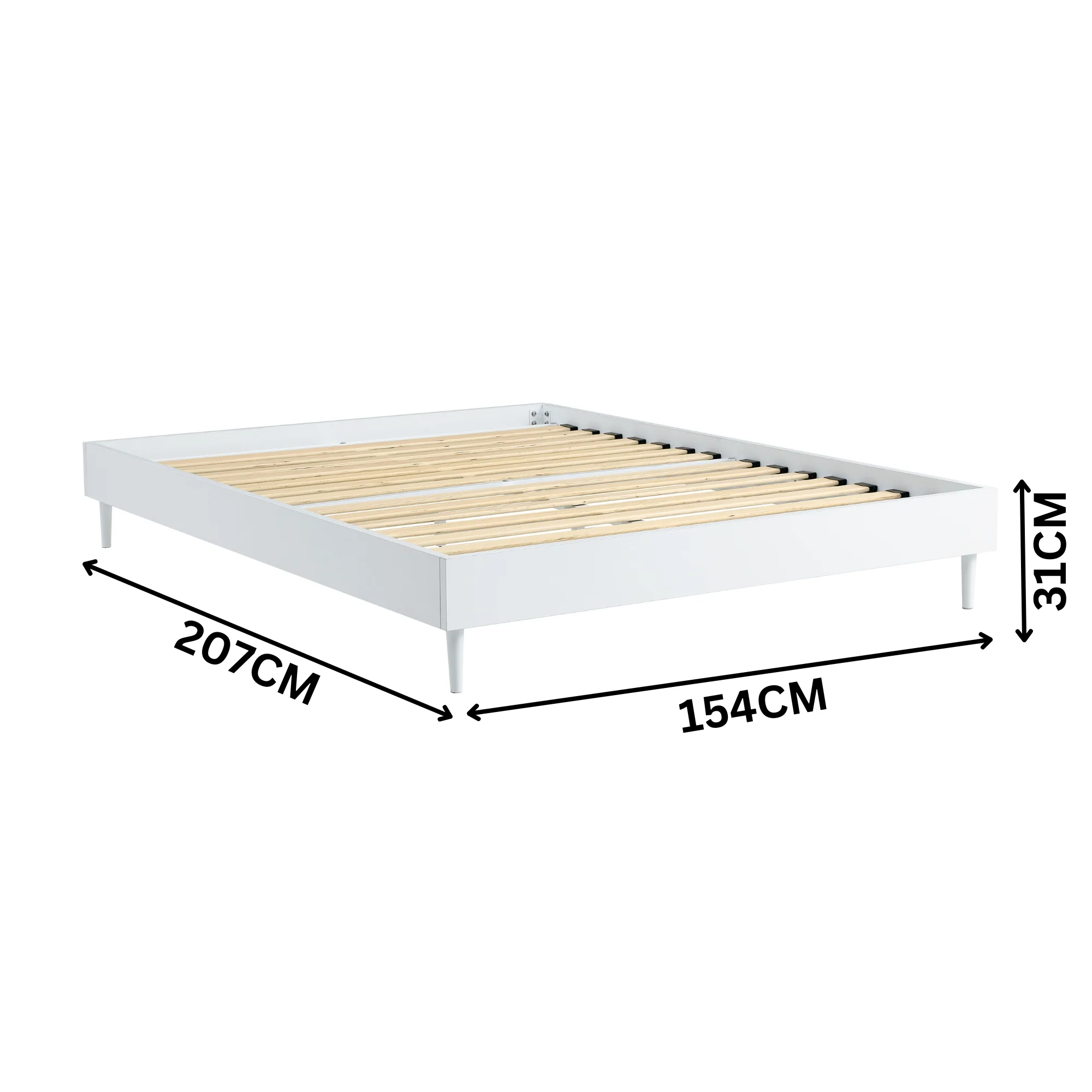 Patricia Queen Bed Frame White - Image 2