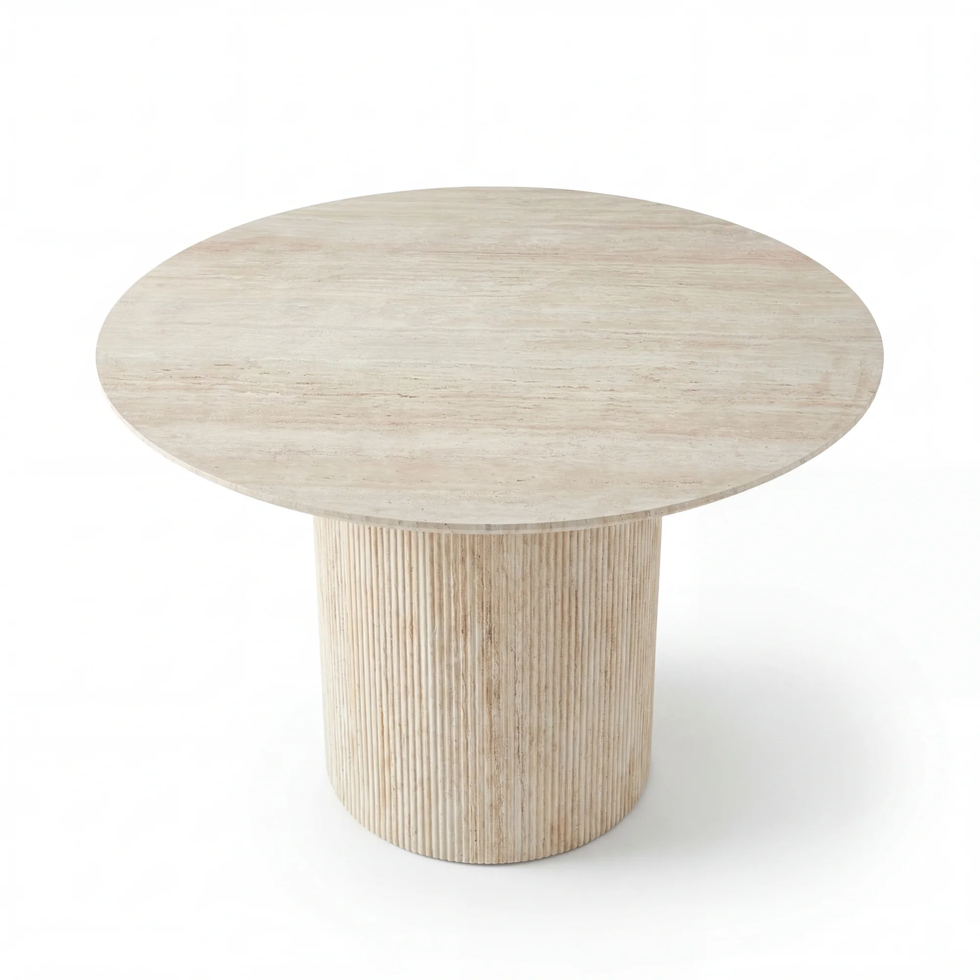 Paula 120cm Round Dining Table Travertine Beige - Image 7
