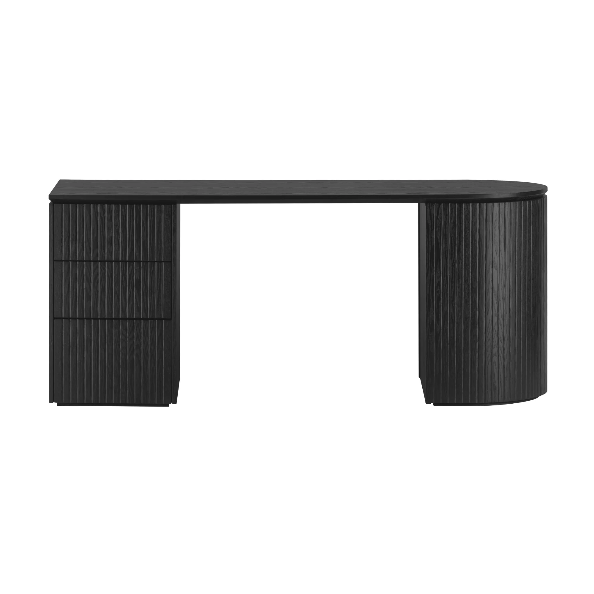 Payton Benjamin Ripple Grand Office Desk LHF Drawer Black - Image 3