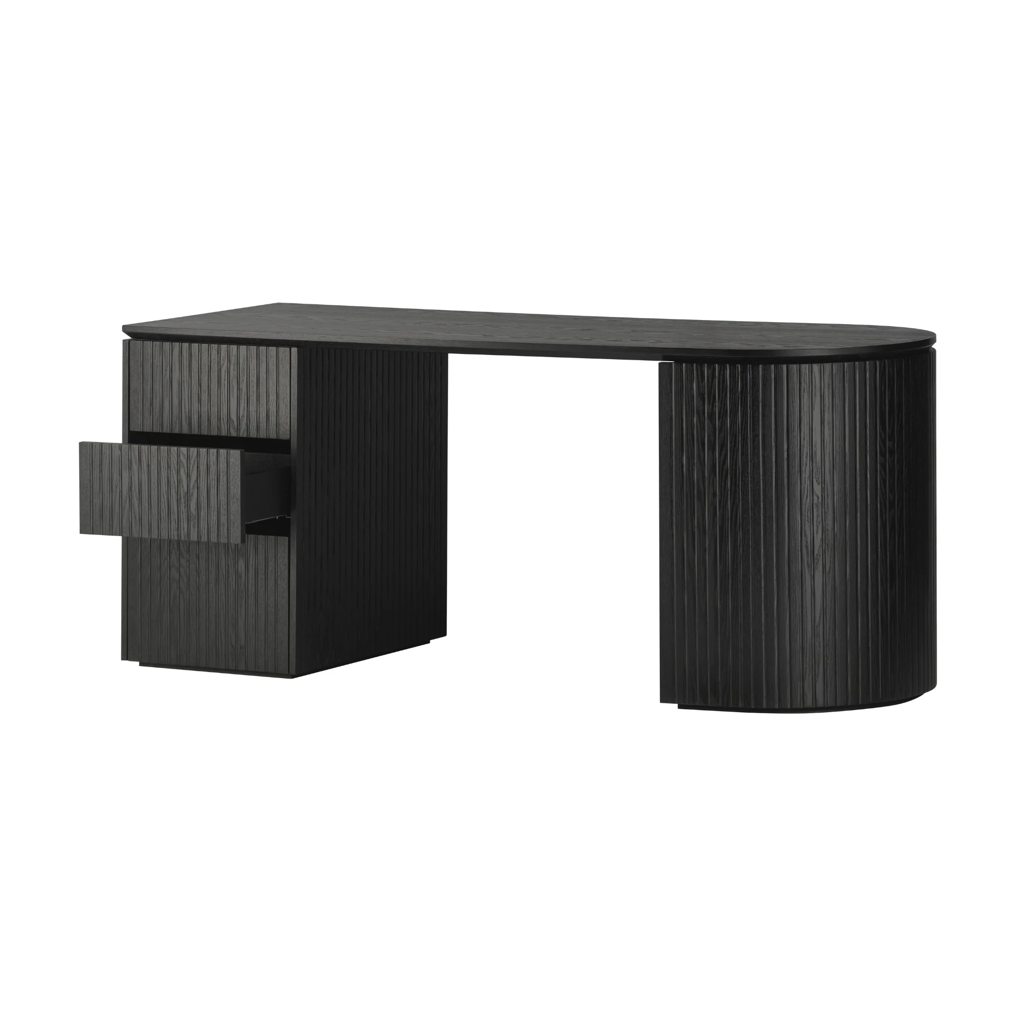 Payton Benjamin Ripple Grand Office Desk LHF Drawer Black - Image 5