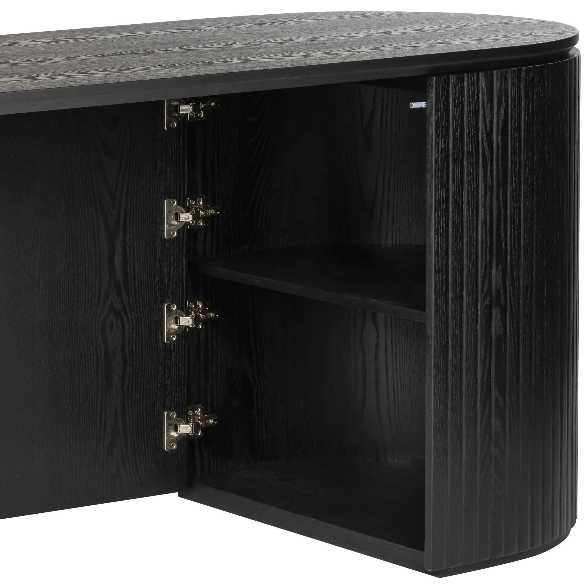 Payton Benjamin Ripple Grand Office Desk LHF Drawer Black - Image 7