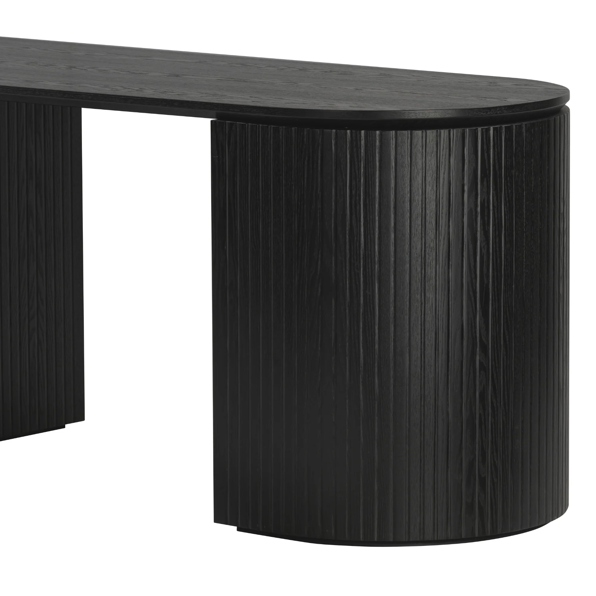 Payton Benjamin Ripple Grand Office Desk LHF Drawer Black - Image 8