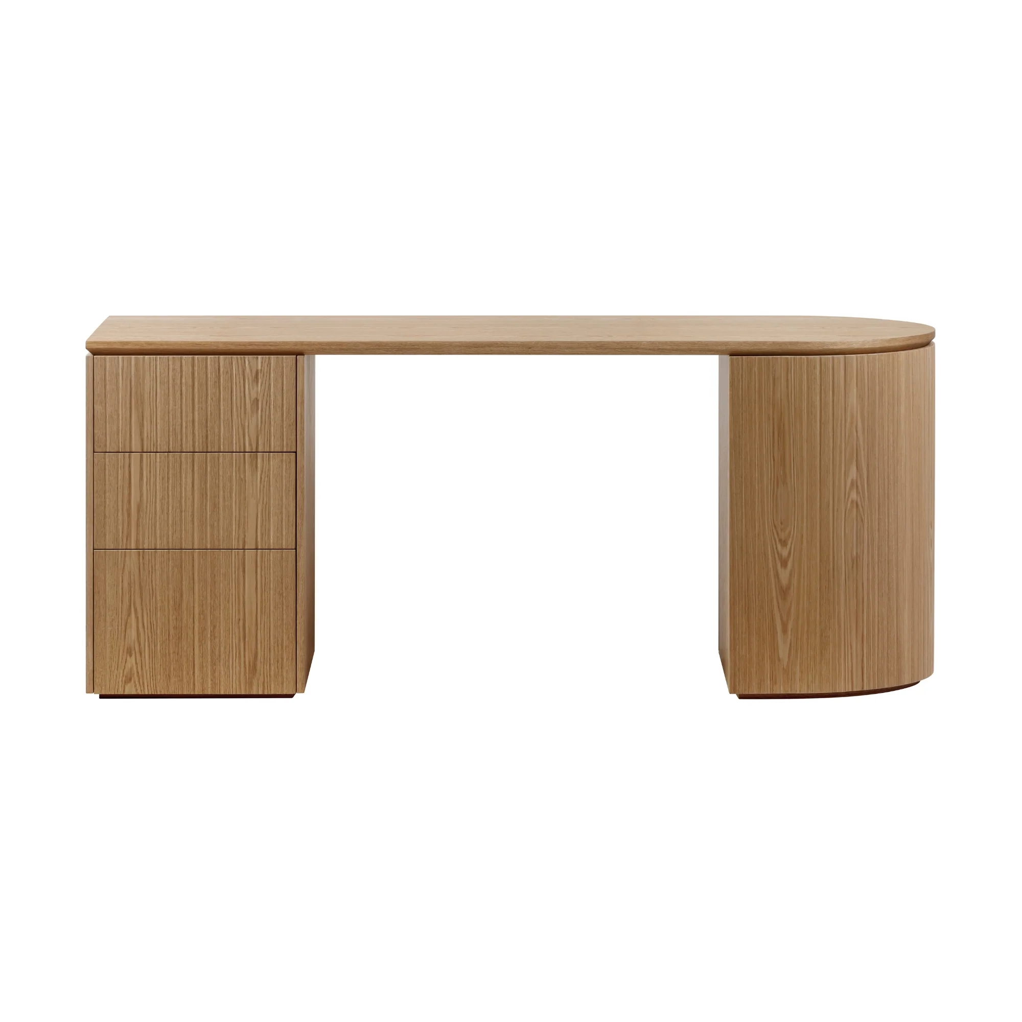 Payton Benjamin Ripple Grand Office Desk LHF Drawer Natural - Image 3