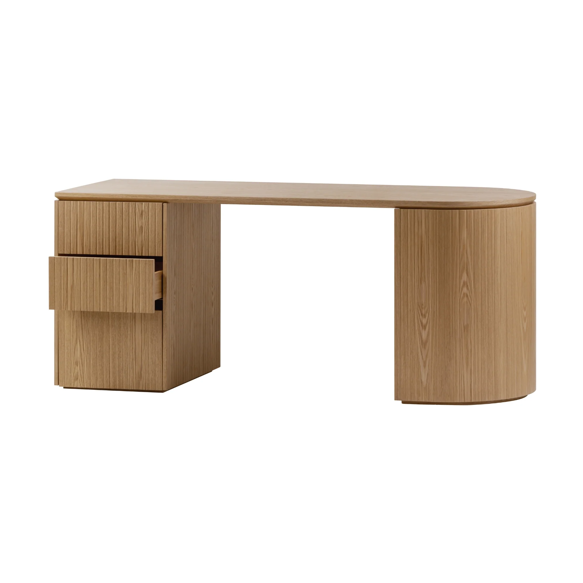 Payton Benjamin Ripple Grand Office Desk LHF Drawer Natural - Image 6