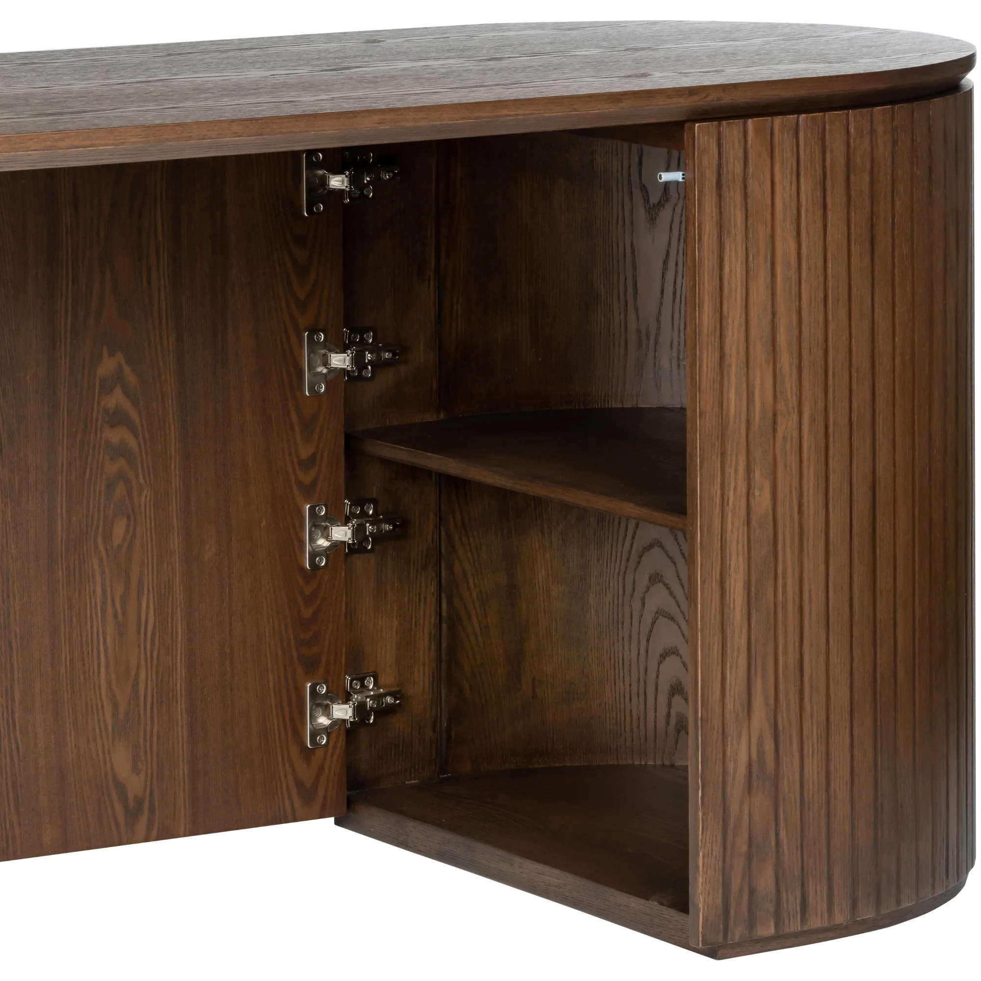 Payton Benjamin Ripple Grand Office Desk LHF Drawer Walnut - Image 7