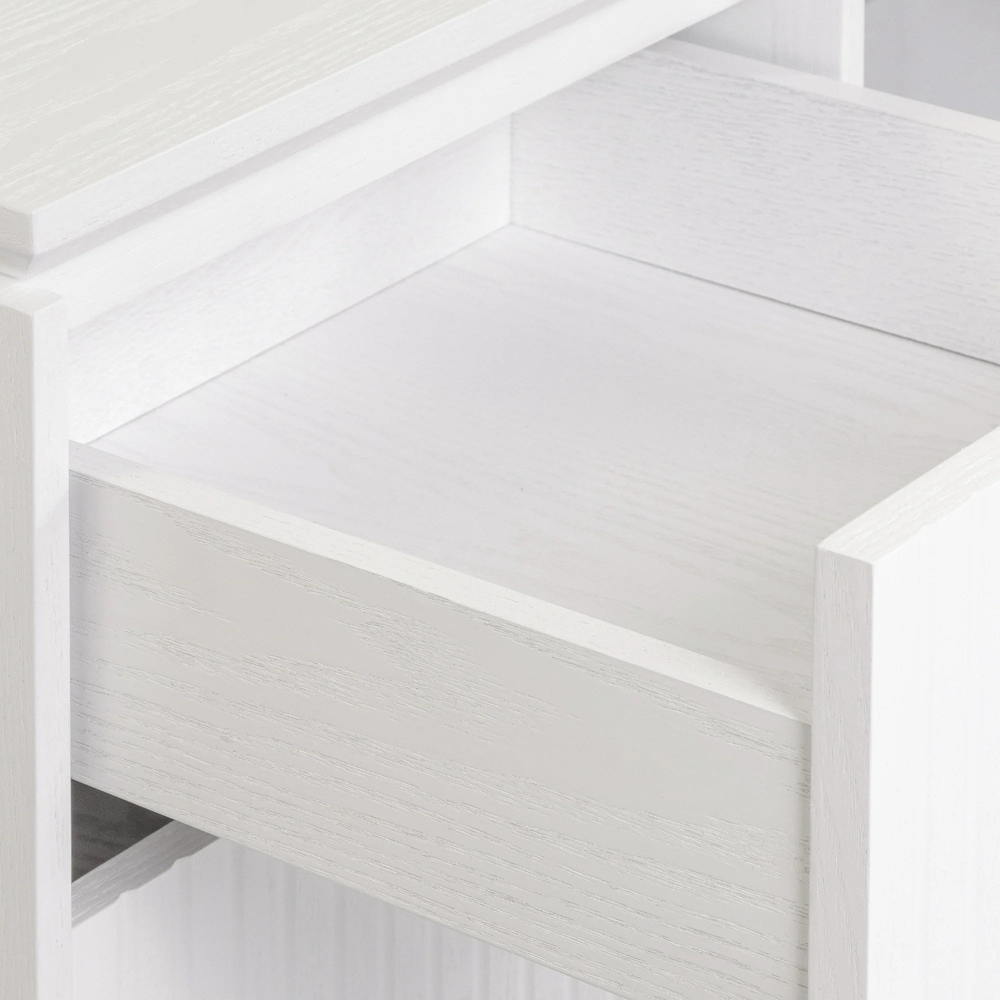 Payton Benjamin Ripple Grand Office Desk LHF Drawer White - Image 8