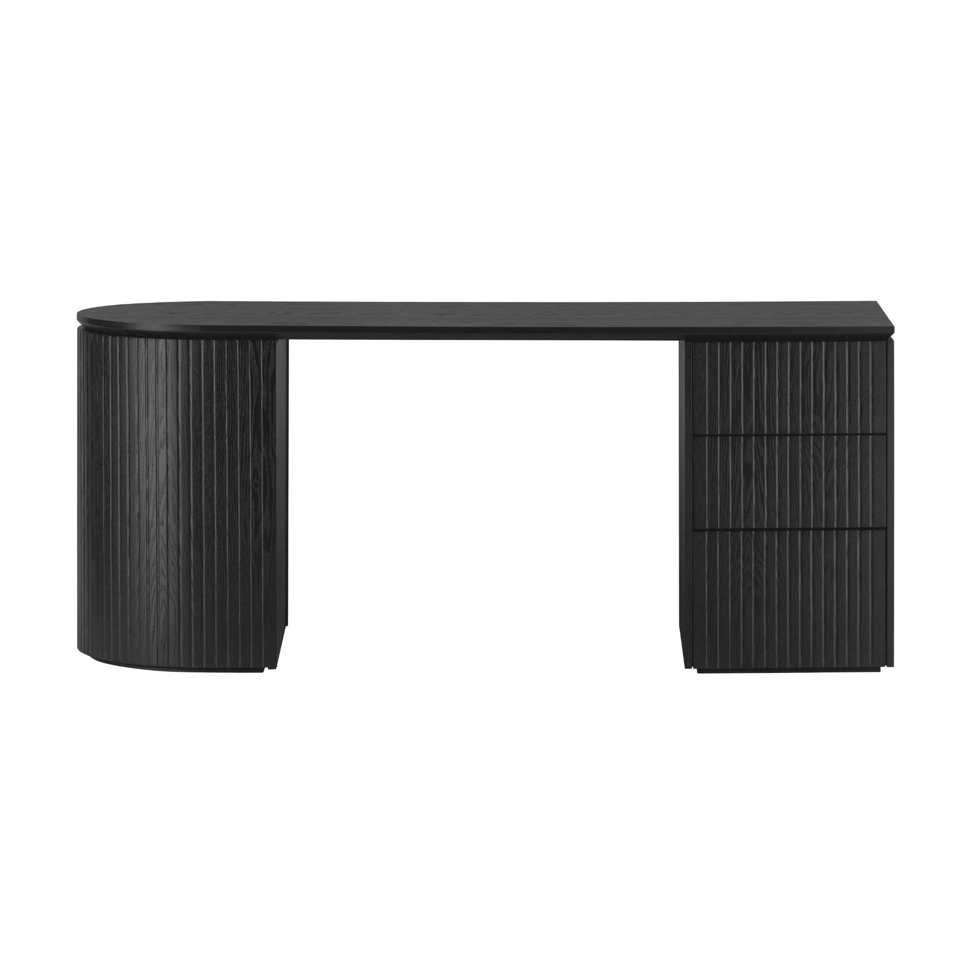 Payton Benjamin Ripple Grand Office Desk RHF Drawer Black - Image 3