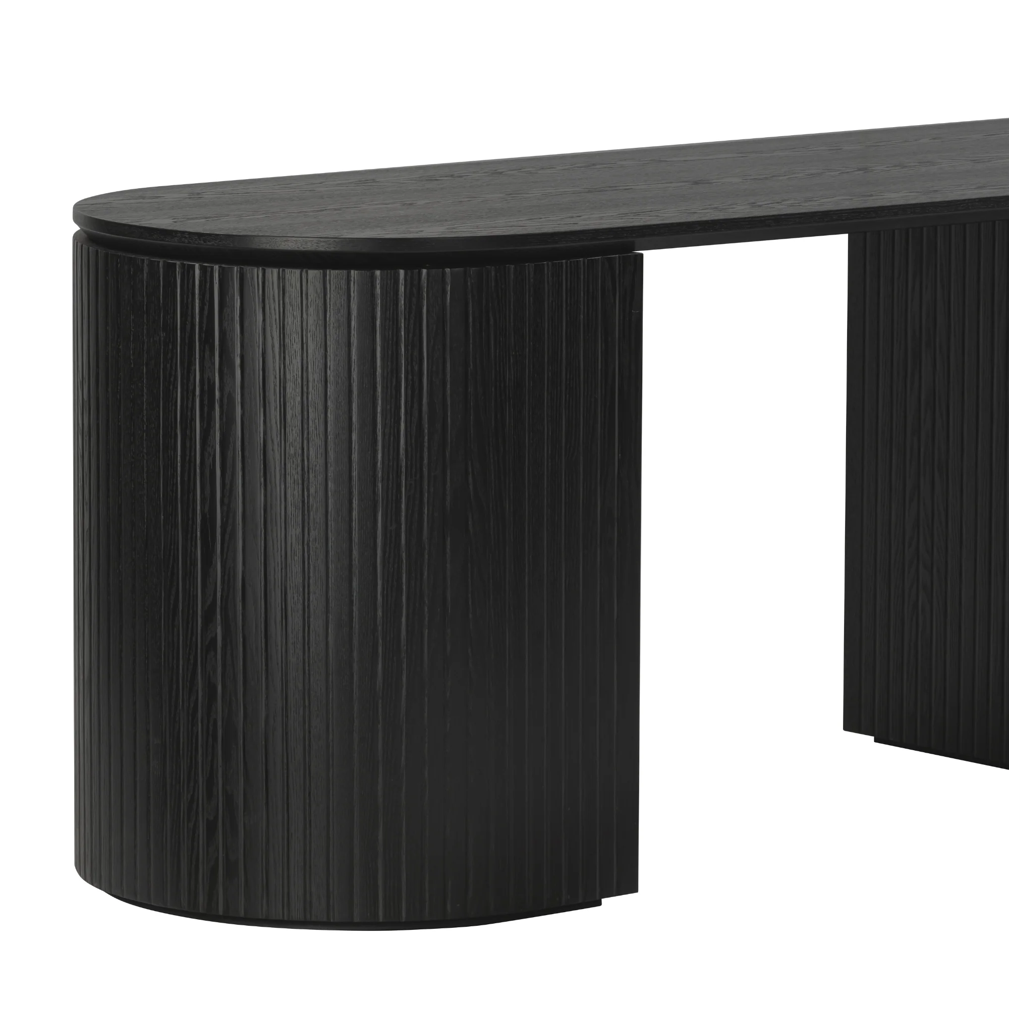 Payton Benjamin Ripple Grand Office Desk RHF Drawer Black - Image 6