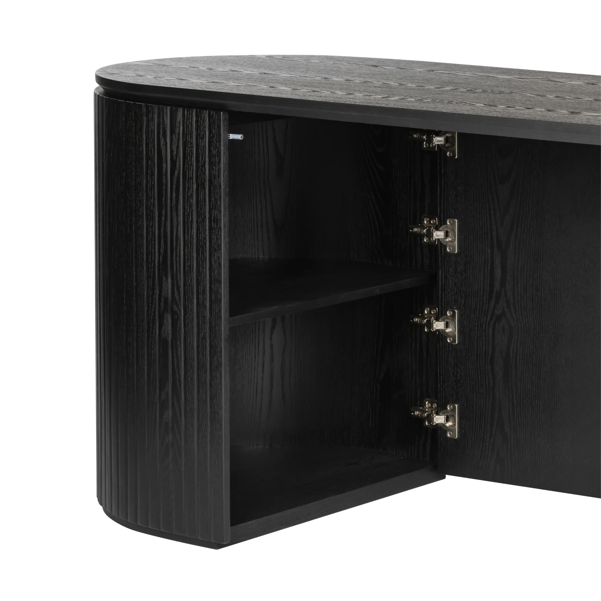 Payton Benjamin Ripple Grand Office Desk RHF Drawer Black - Image 7