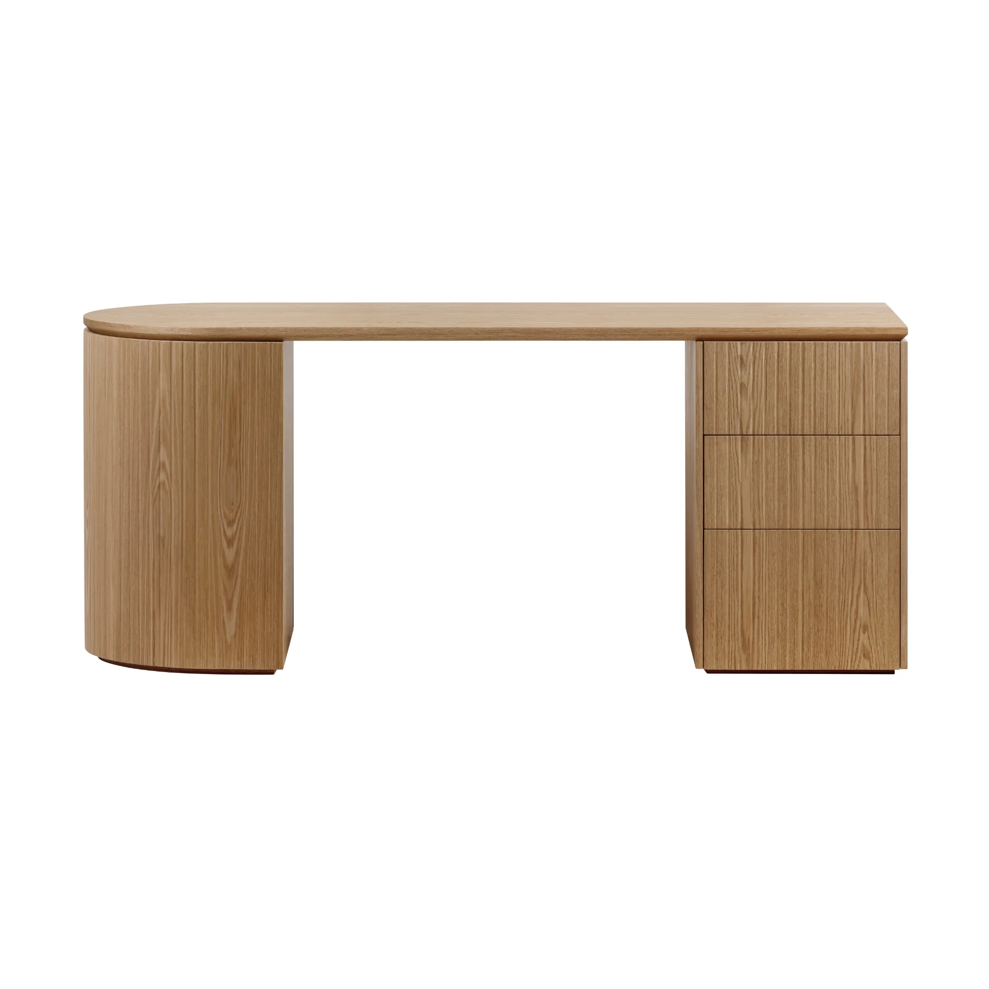 Payton Benjamin Ripple Grand Office Desk RHF Drawer Natural - Image 3