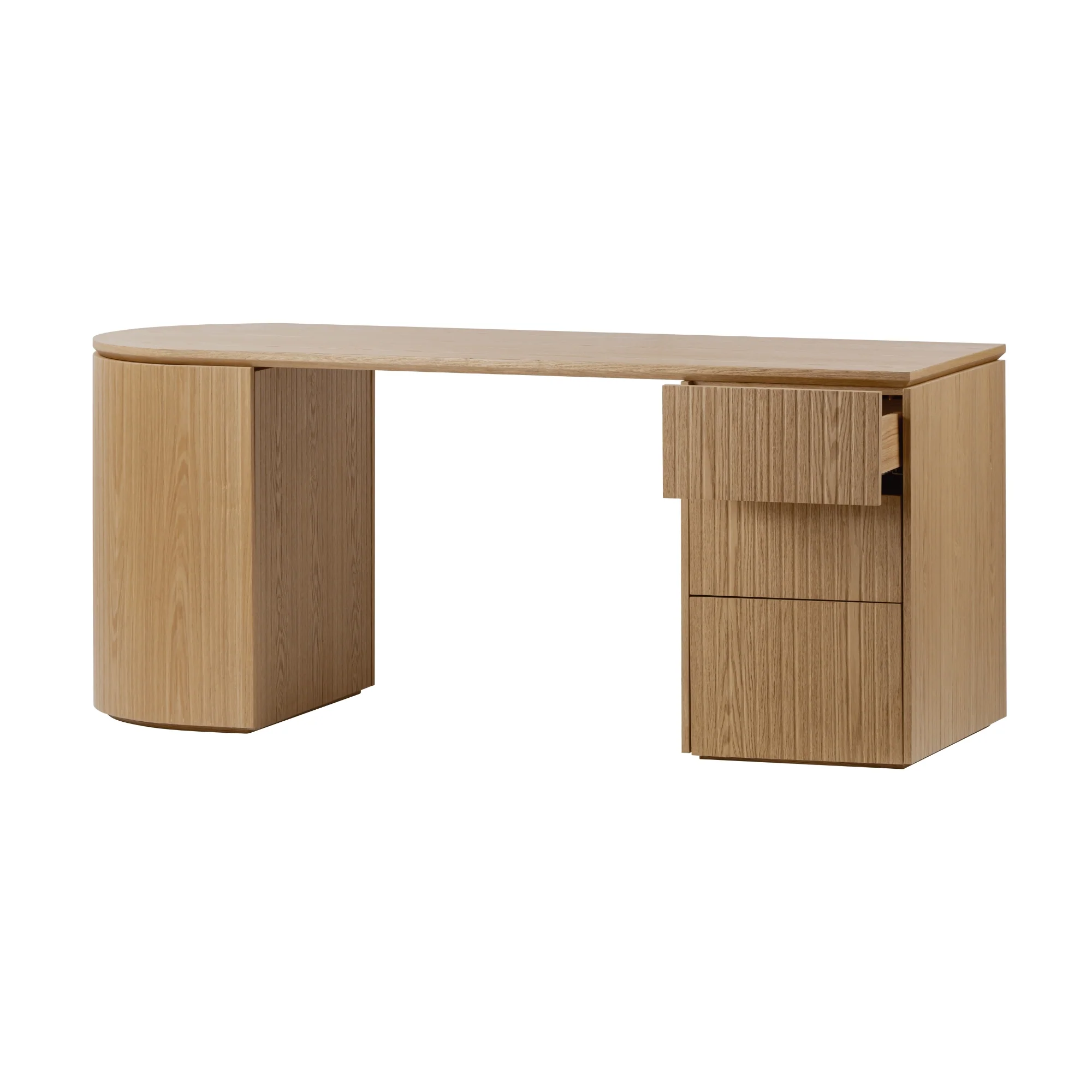 Payton Benjamin Ripple Grand Office Desk RHF Drawer Natural - Image 4