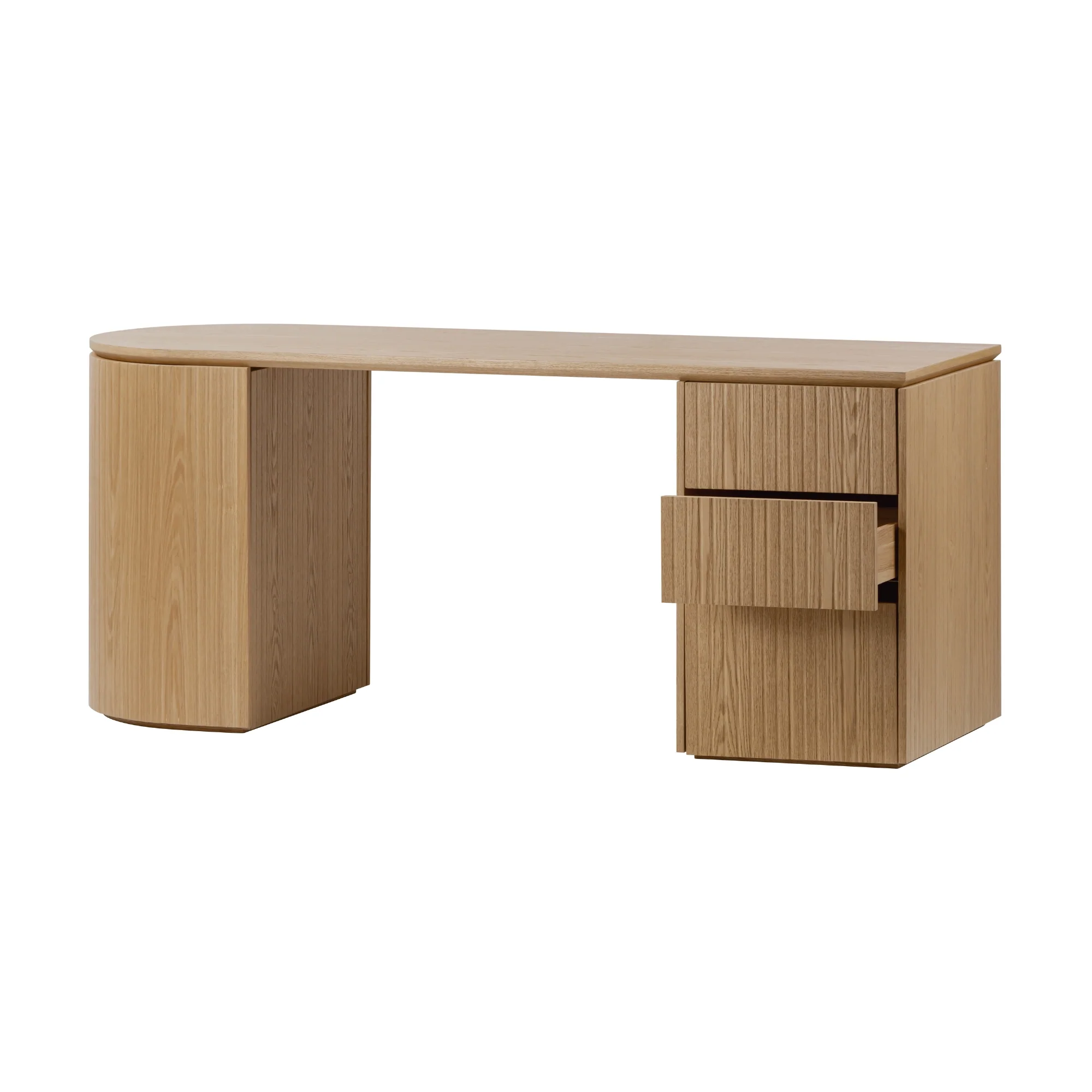 Payton Benjamin Ripple Grand Office Desk RHF Drawer Natural - Image 5