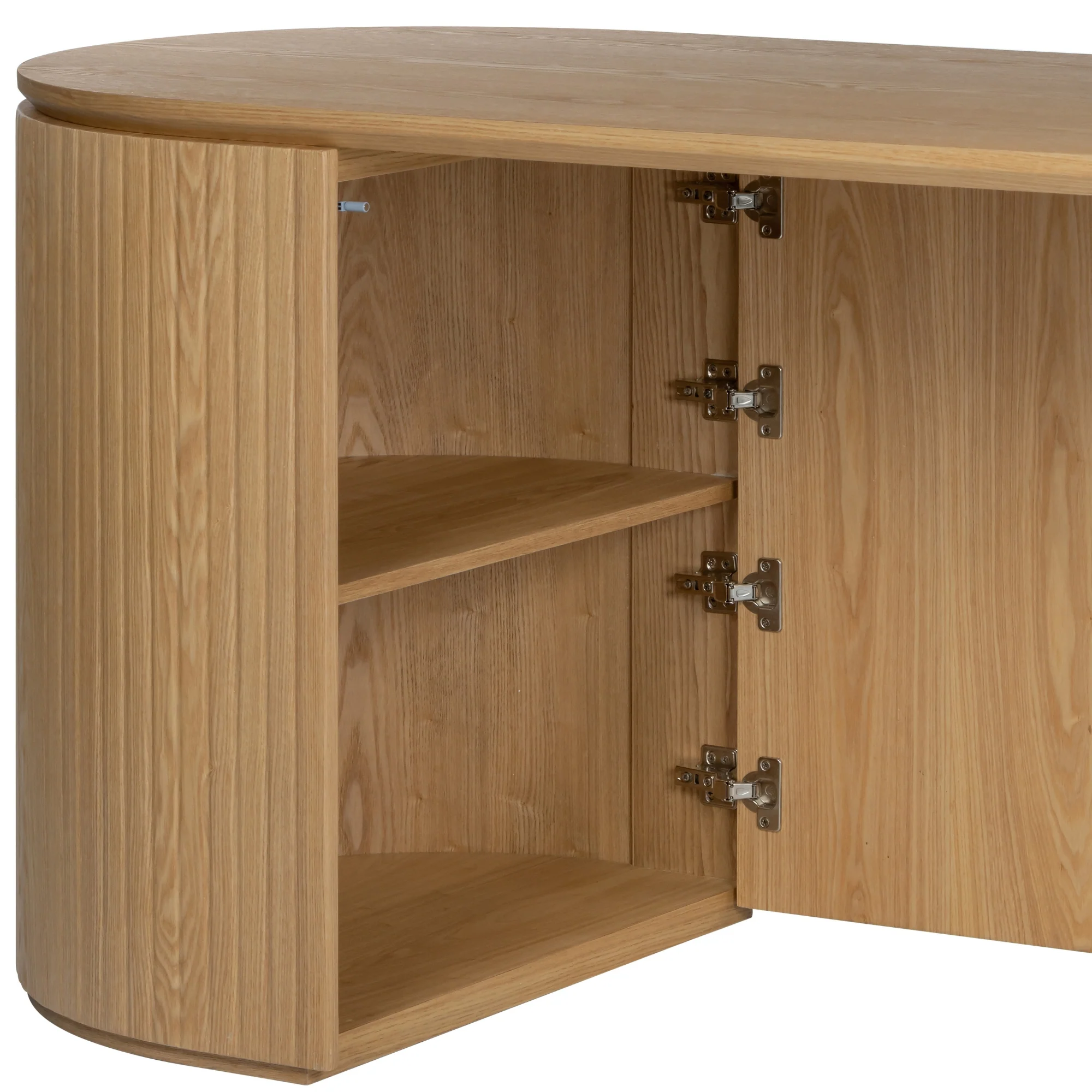 Payton Benjamin Ripple Grand Office Desk RHF Drawer Natural - Image 7