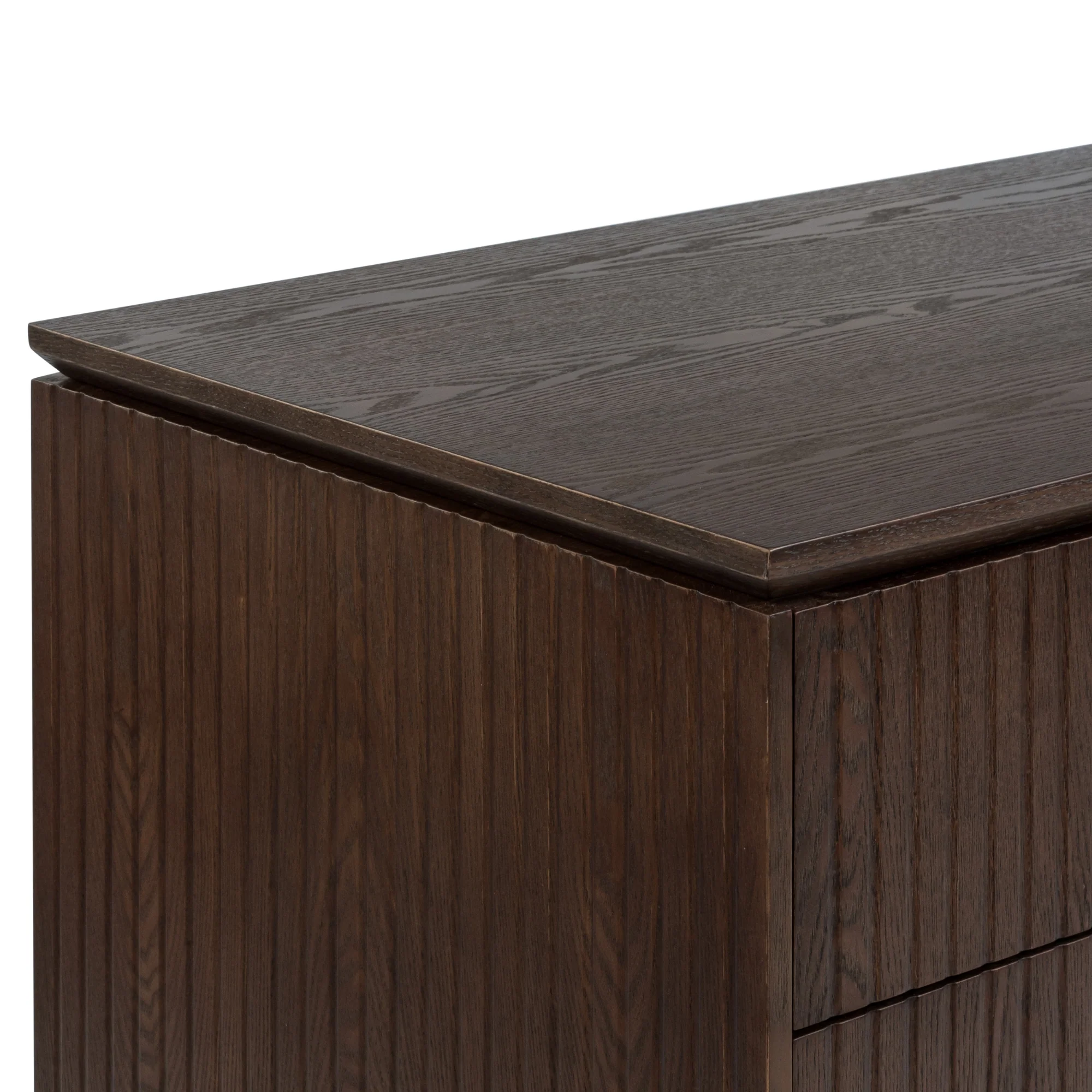 Payton Benjamin Ripple Grand Office Desk RHF Drawer Walnut - Image 5