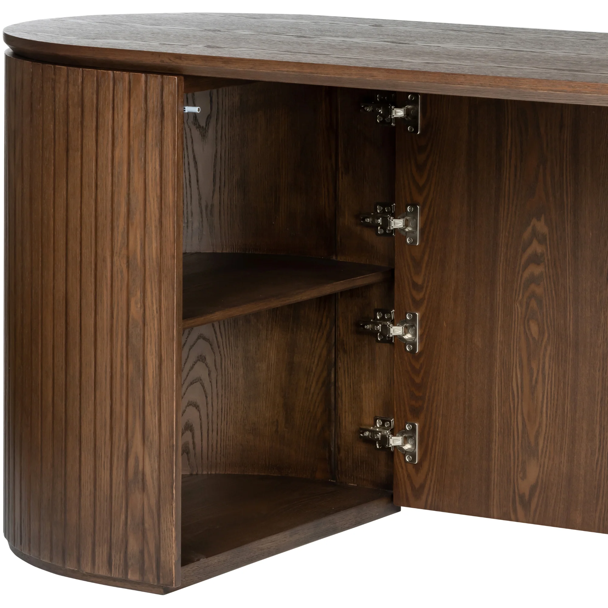 Payton Benjamin Ripple Grand Office Desk RHF Drawer Walnut - Image 7