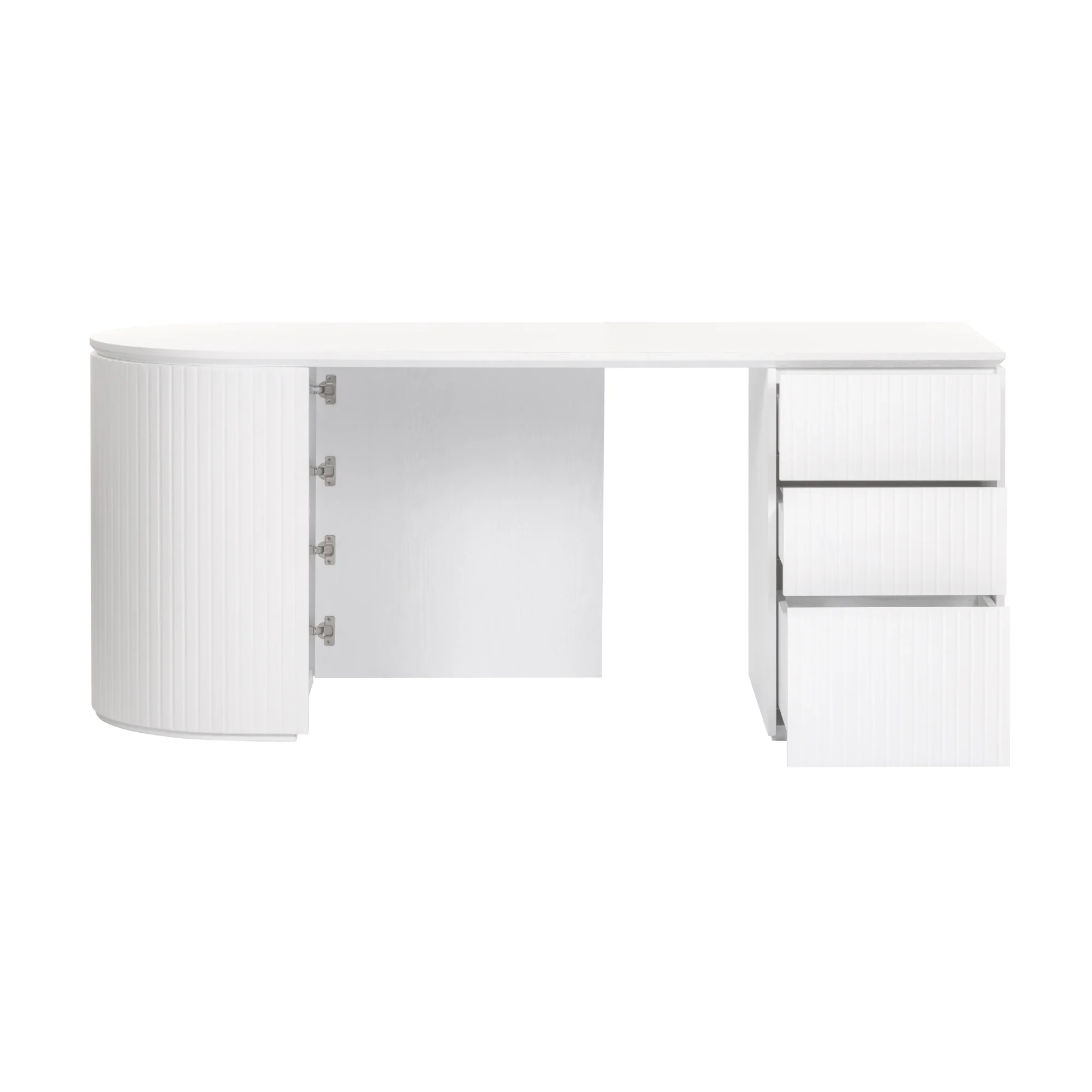 Payton Benjamin Ripple Grand Office Desk RHF Drawer White - Image 4