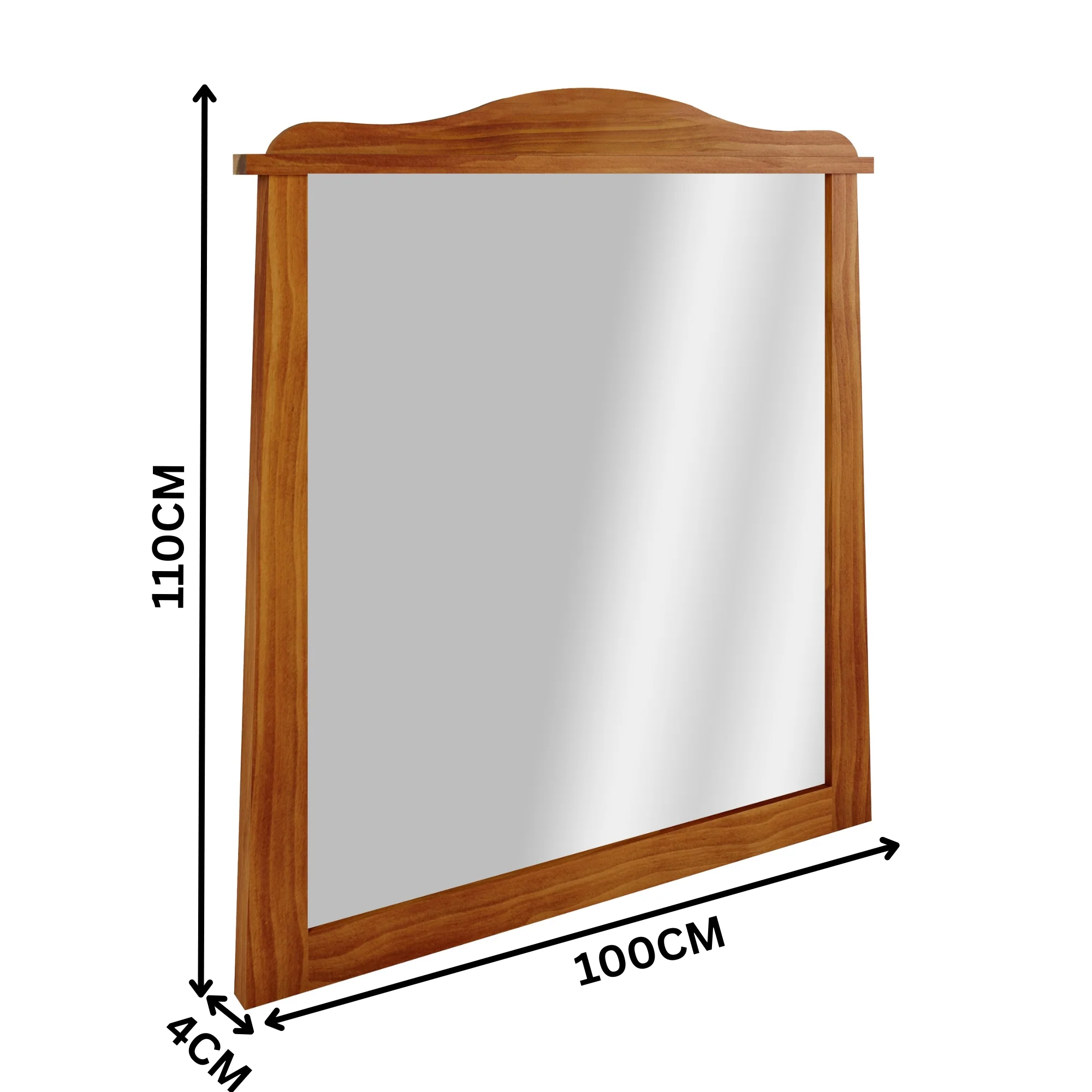 Pine Valley 100cm Mirror for Dresser Solid Pine Blackwood Oak - Image 2