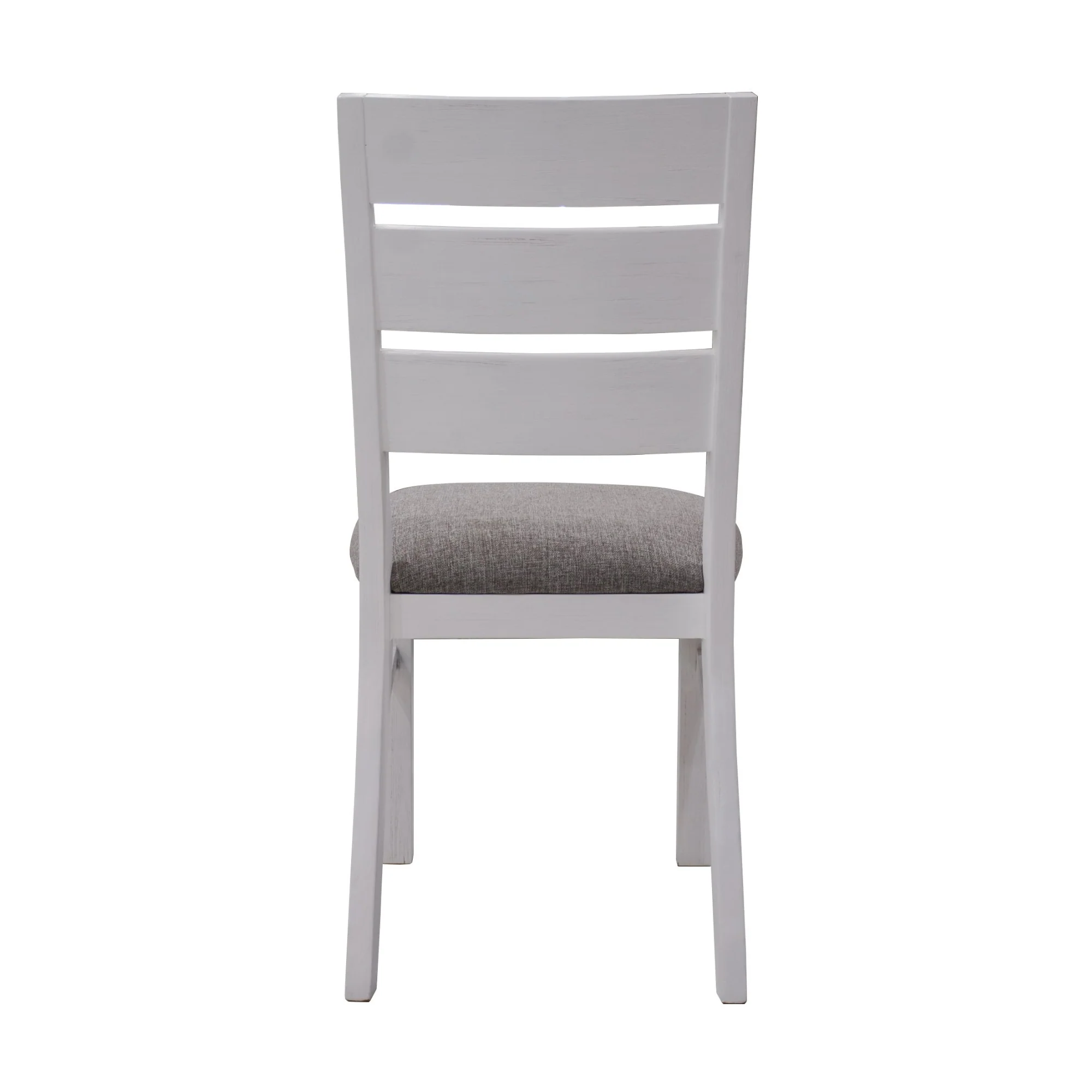 Plumeria 2pc Set Dining Chair Solid Acacia Wood White Brush - Image 4