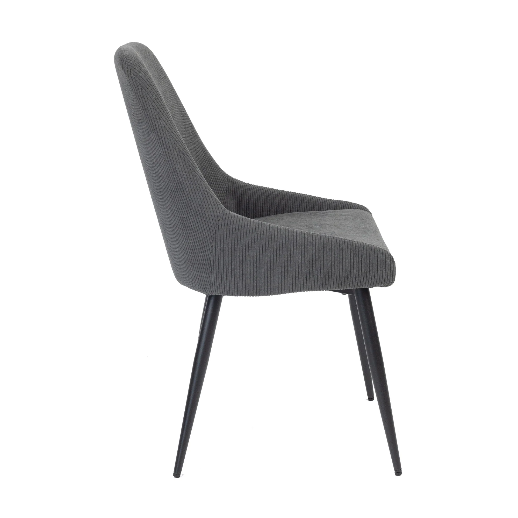 Polska 2pc Set Fabric Dining Chair Grey - Image 4