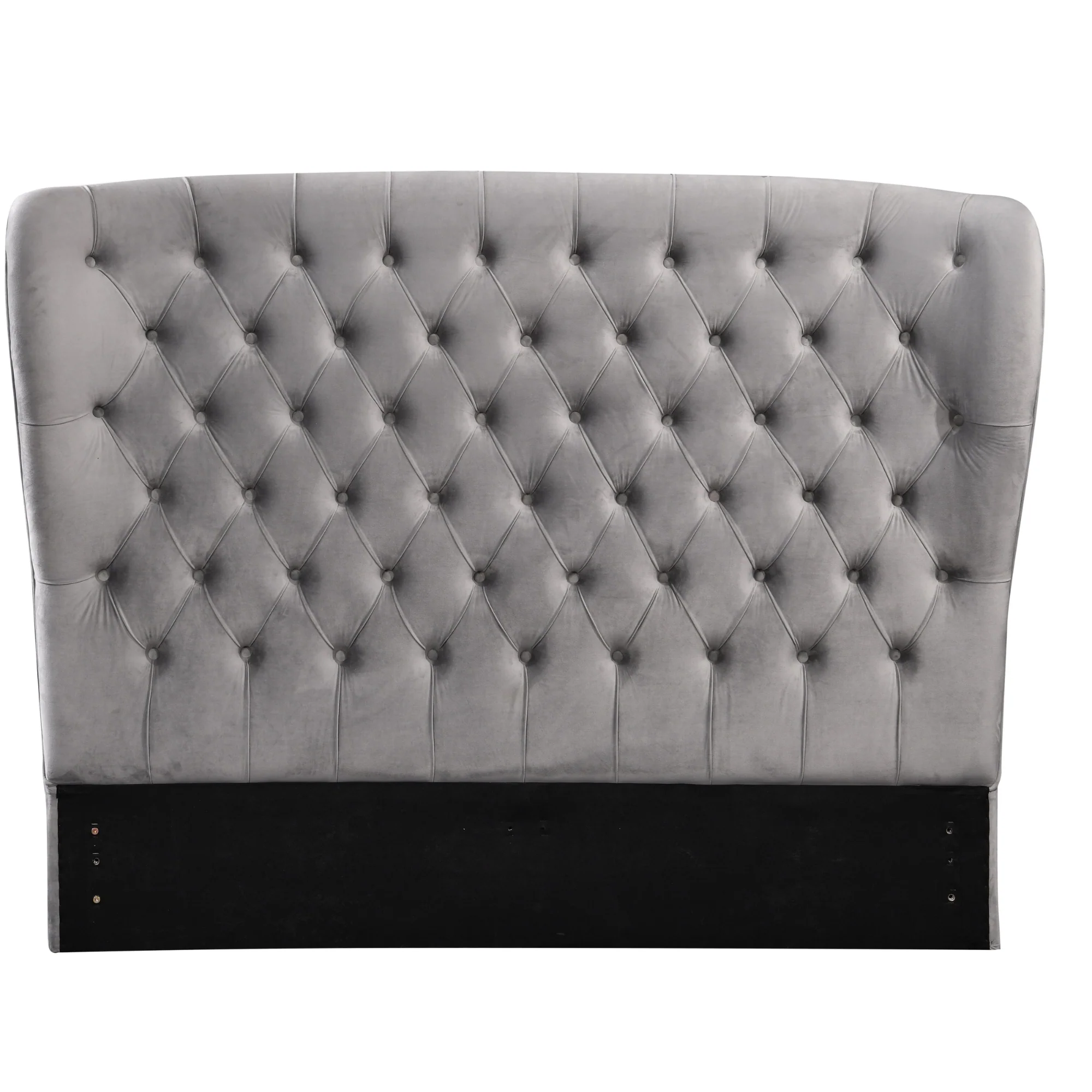 Raina Fabric Double Bed Frame Silver Grey - Image 3