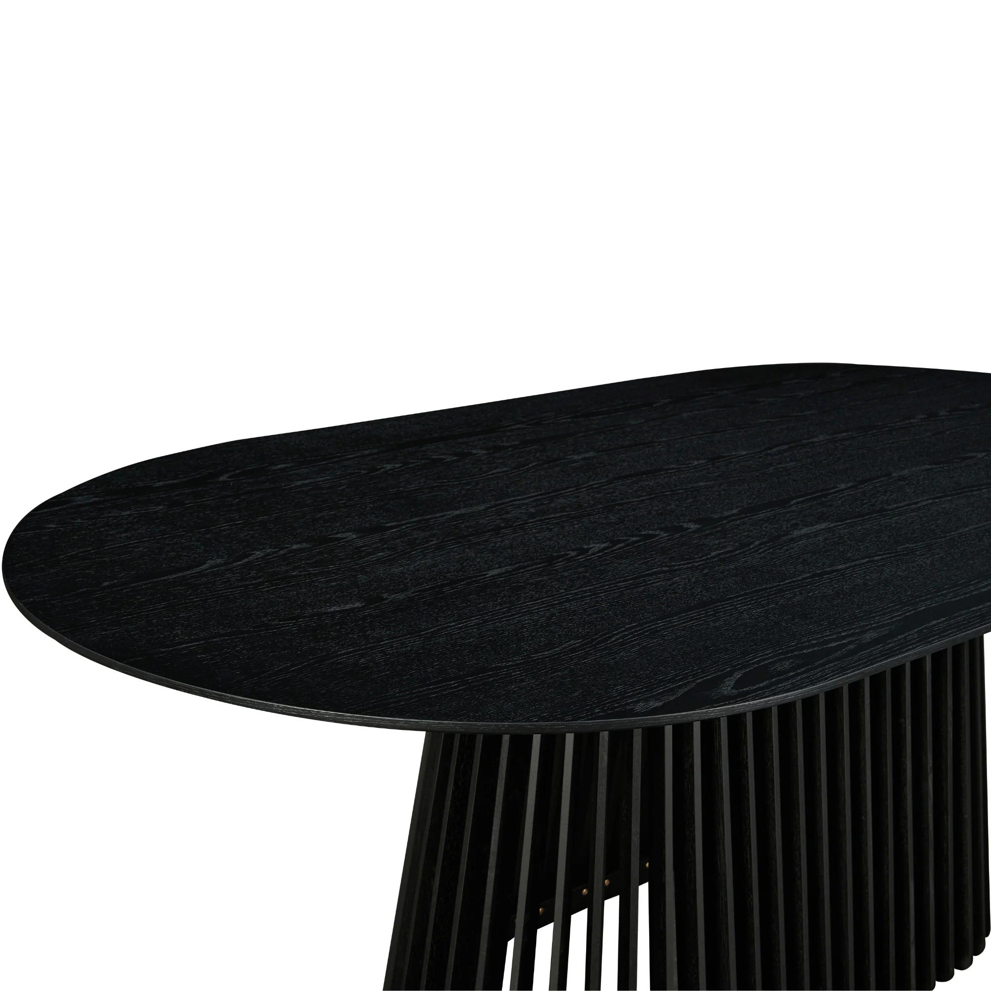 Ravenwood Casablanca 200cm Oval Dining Table Black - Image 4