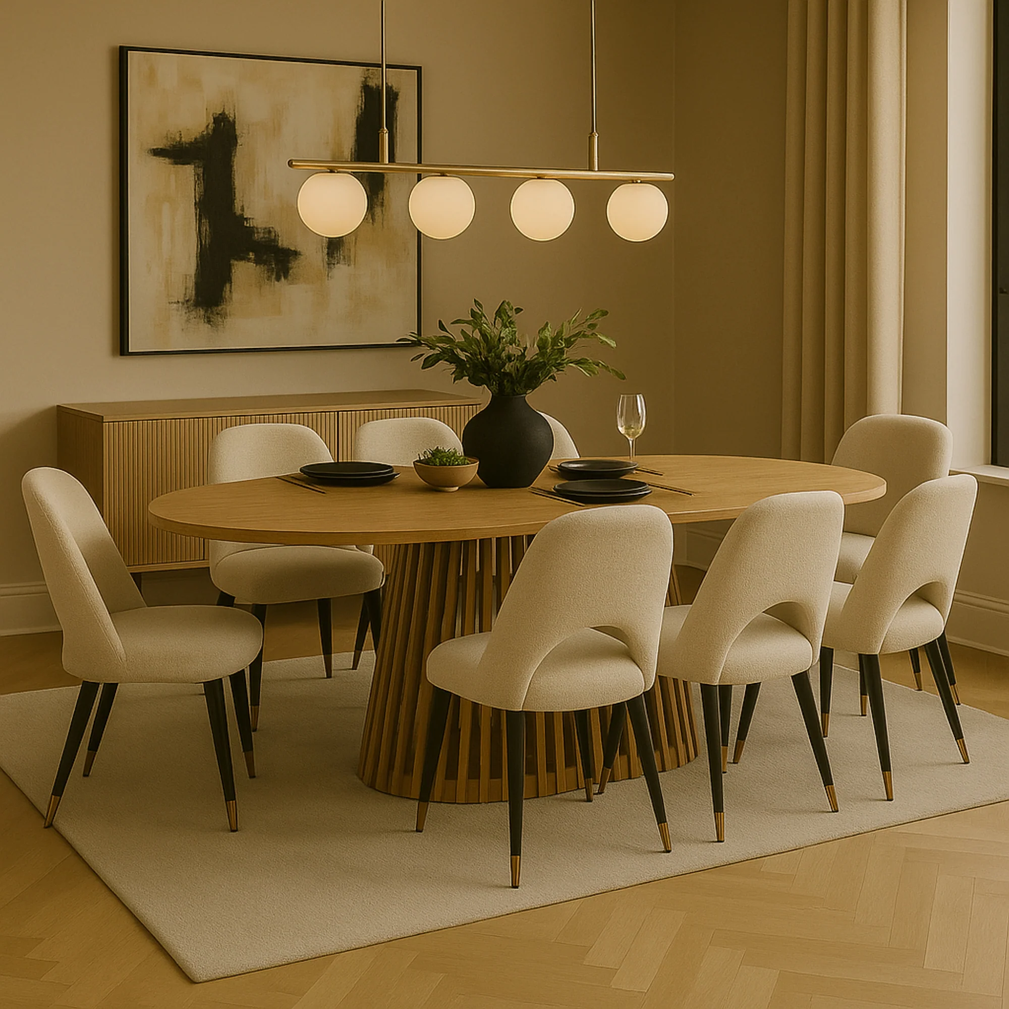 Ravenwood Casablanca 200cm Oval Dining Table Natural - Image 2