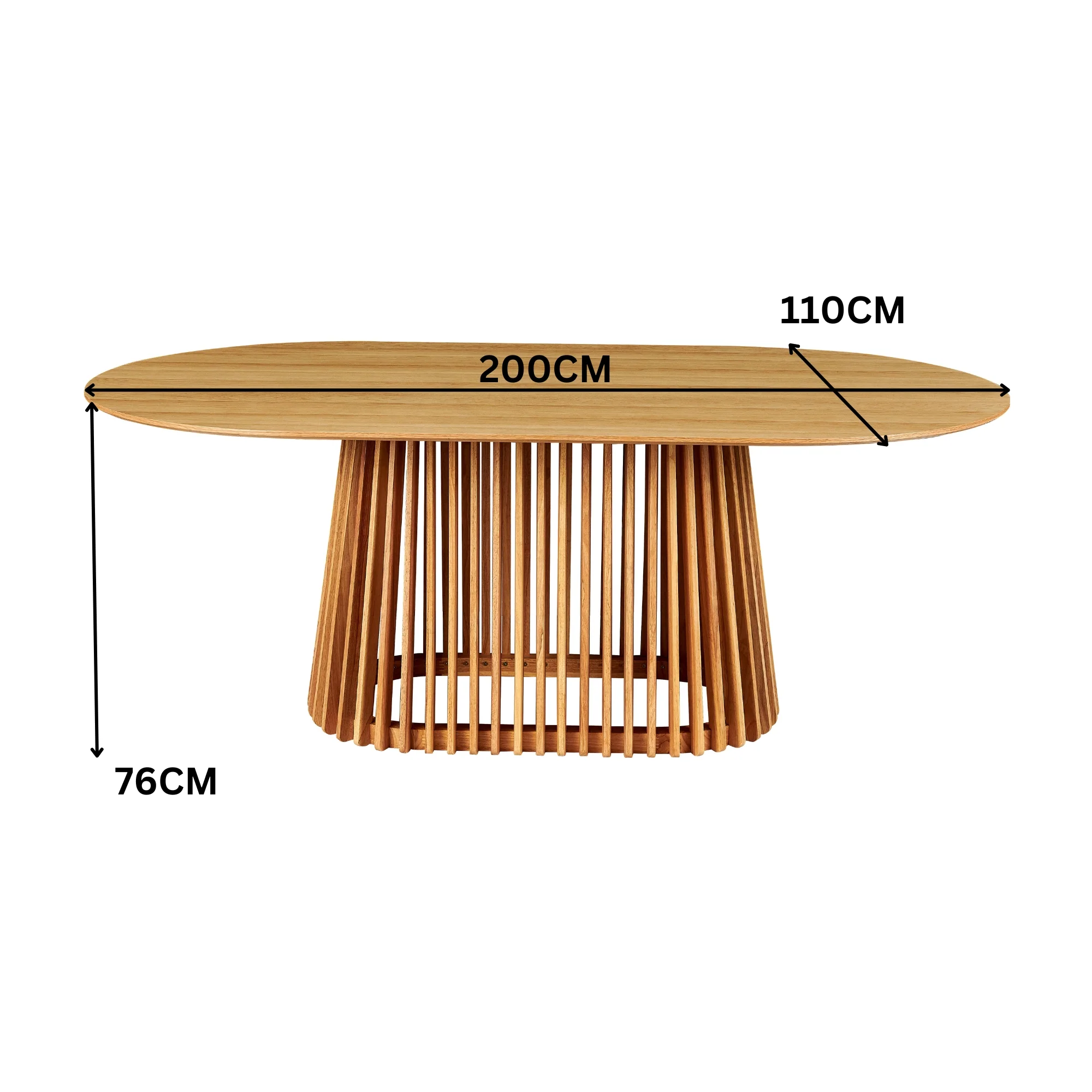 Ravenwood Casablanca 200cm Oval Dining Table Natural - Image 3