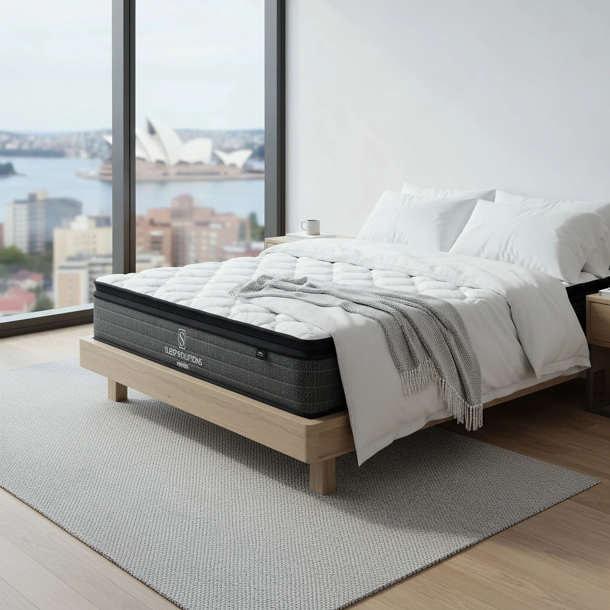 Refresh Pocket Spring Mattress Medium Bamboo Cover Pillow Top - Image 16