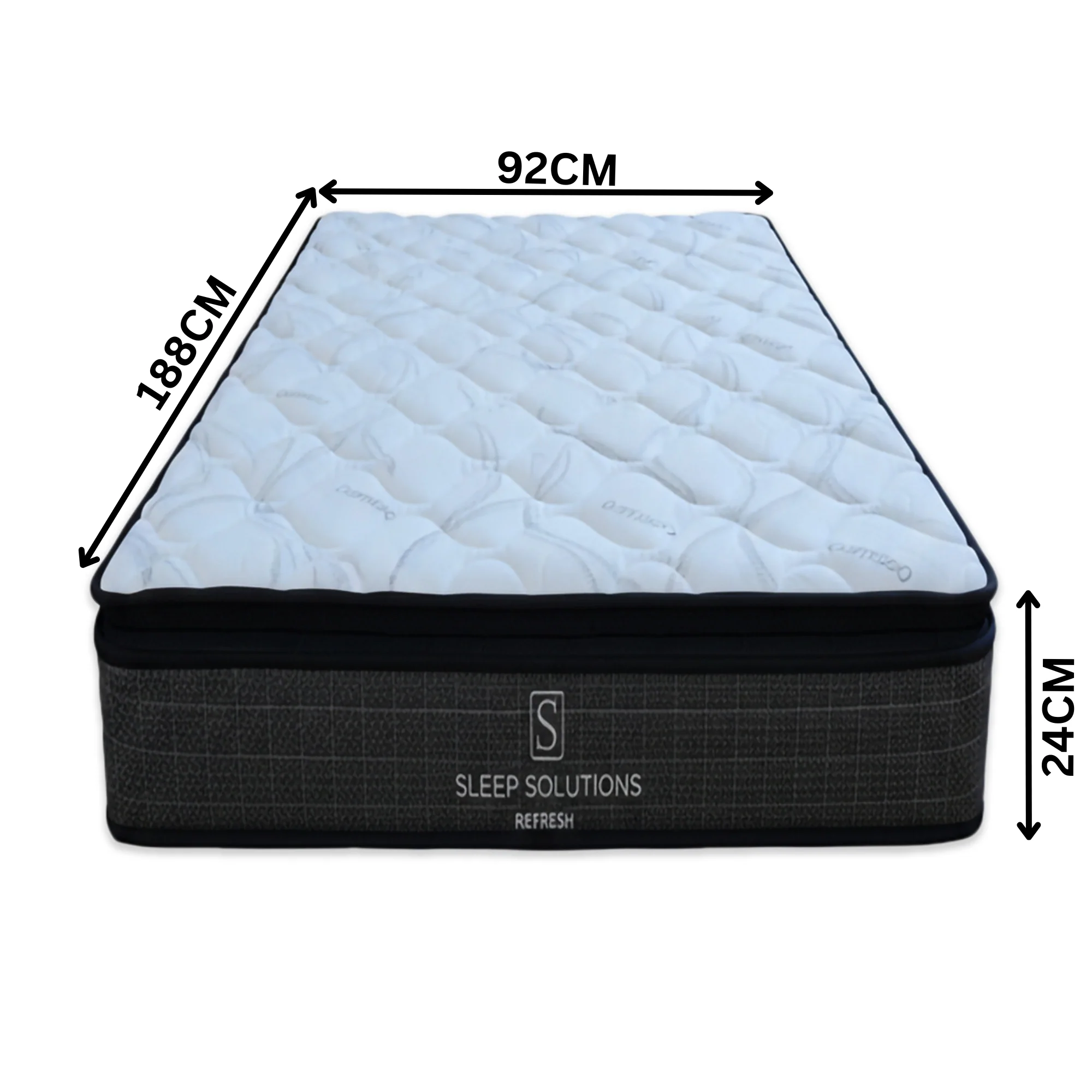 Refresh Pocket Spring Mattress Medium Bamboo Cover Pillow Top - Image 6