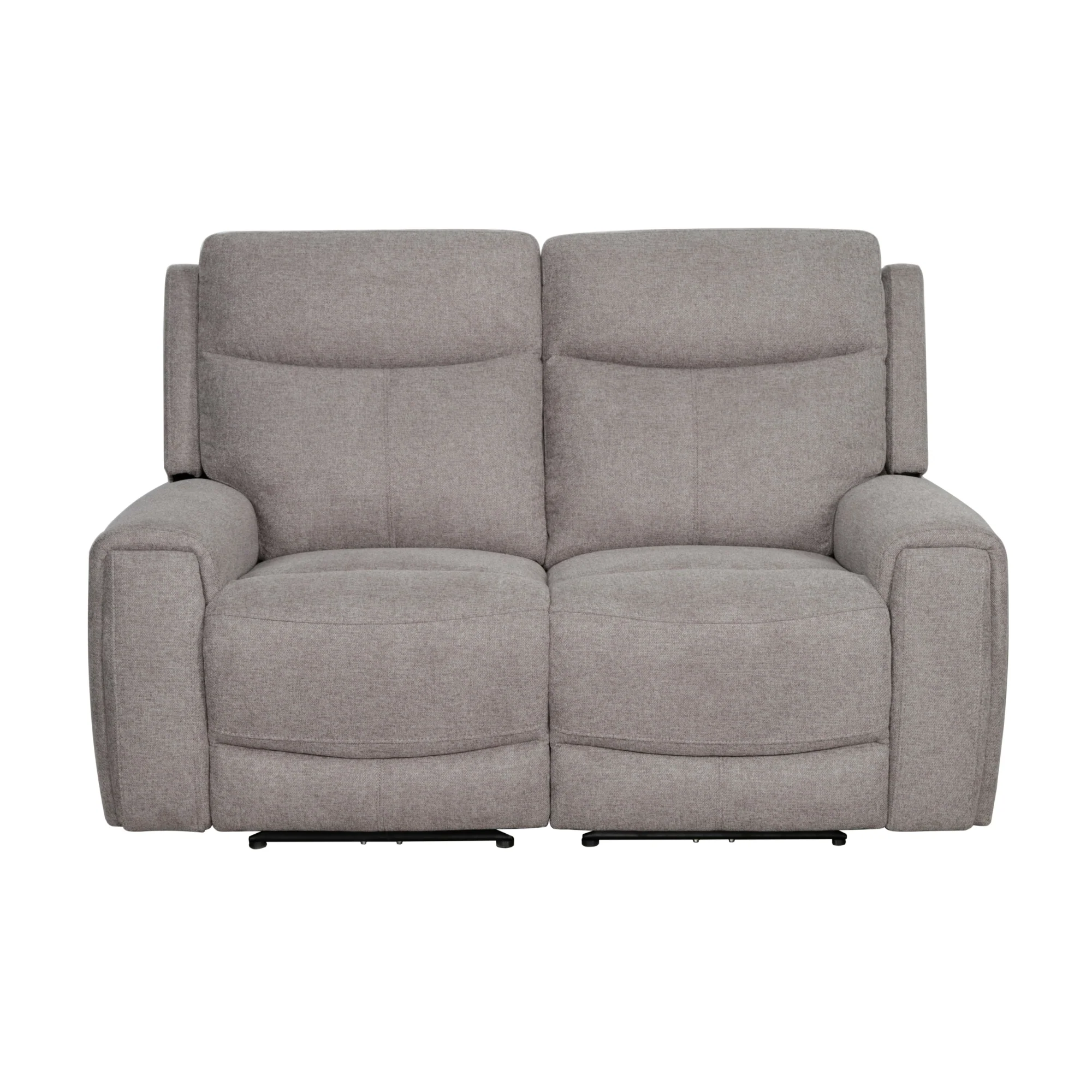 Regal 2 Seater Electric Recliner Fabric Lounge Tone Grey - Image 2