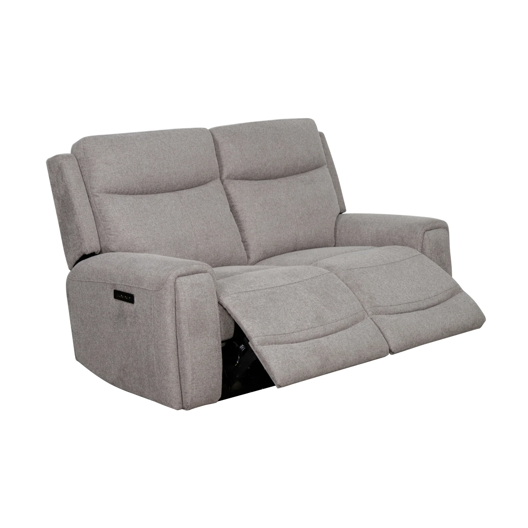 Regal 2 Seater Electric Recliner Fabric Lounge Tone Grey - Image 4