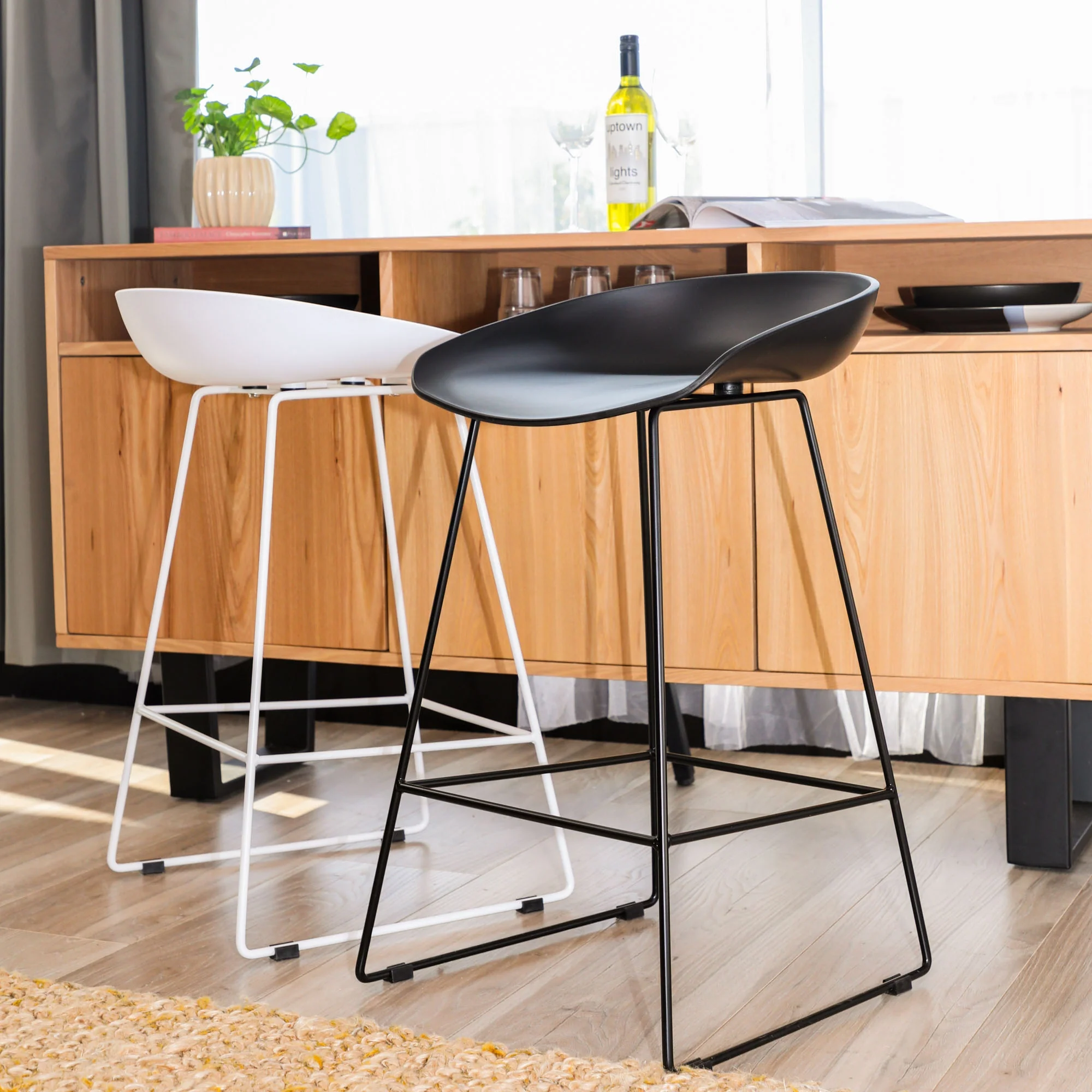 Replica Hay Set of 2 Bar Stool Seat Black - Image 8