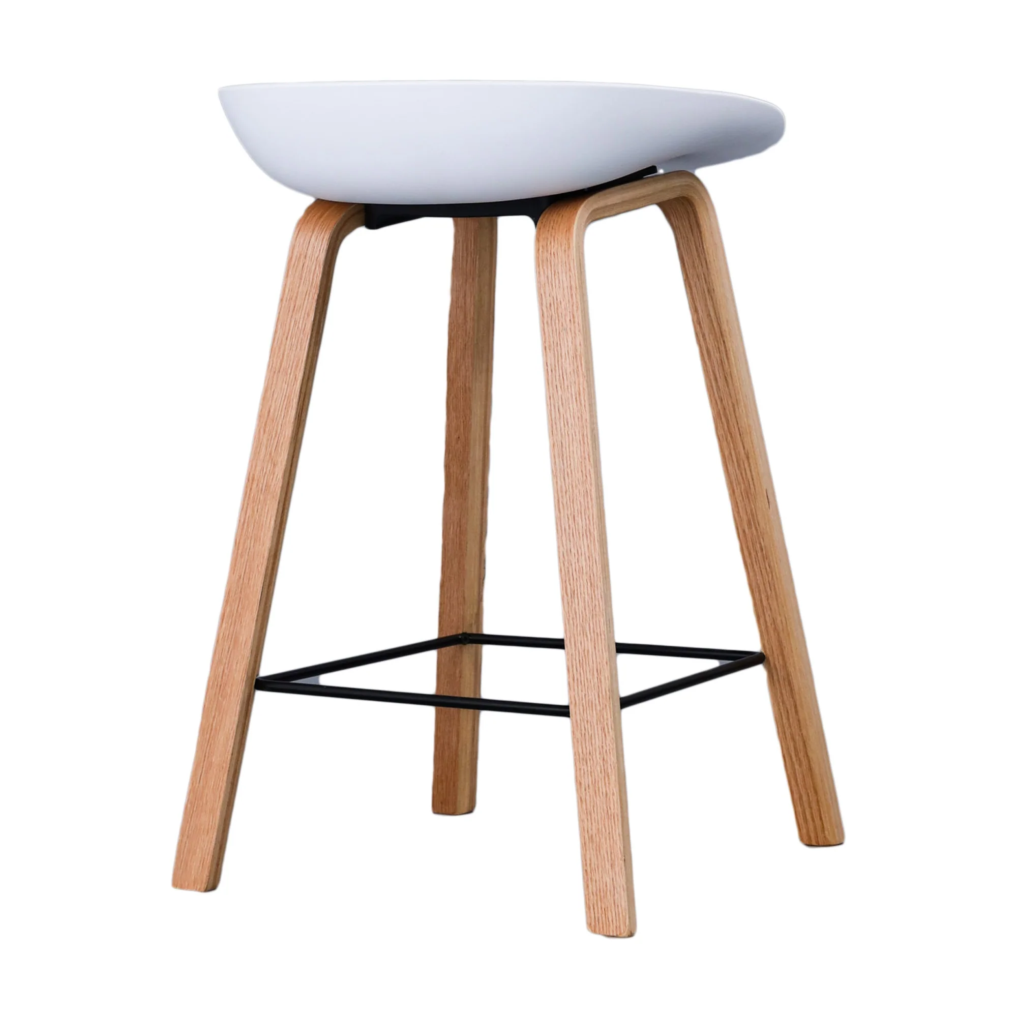 Replica Hay Set of 2 Bar Stool Seat White Oak - Image 4