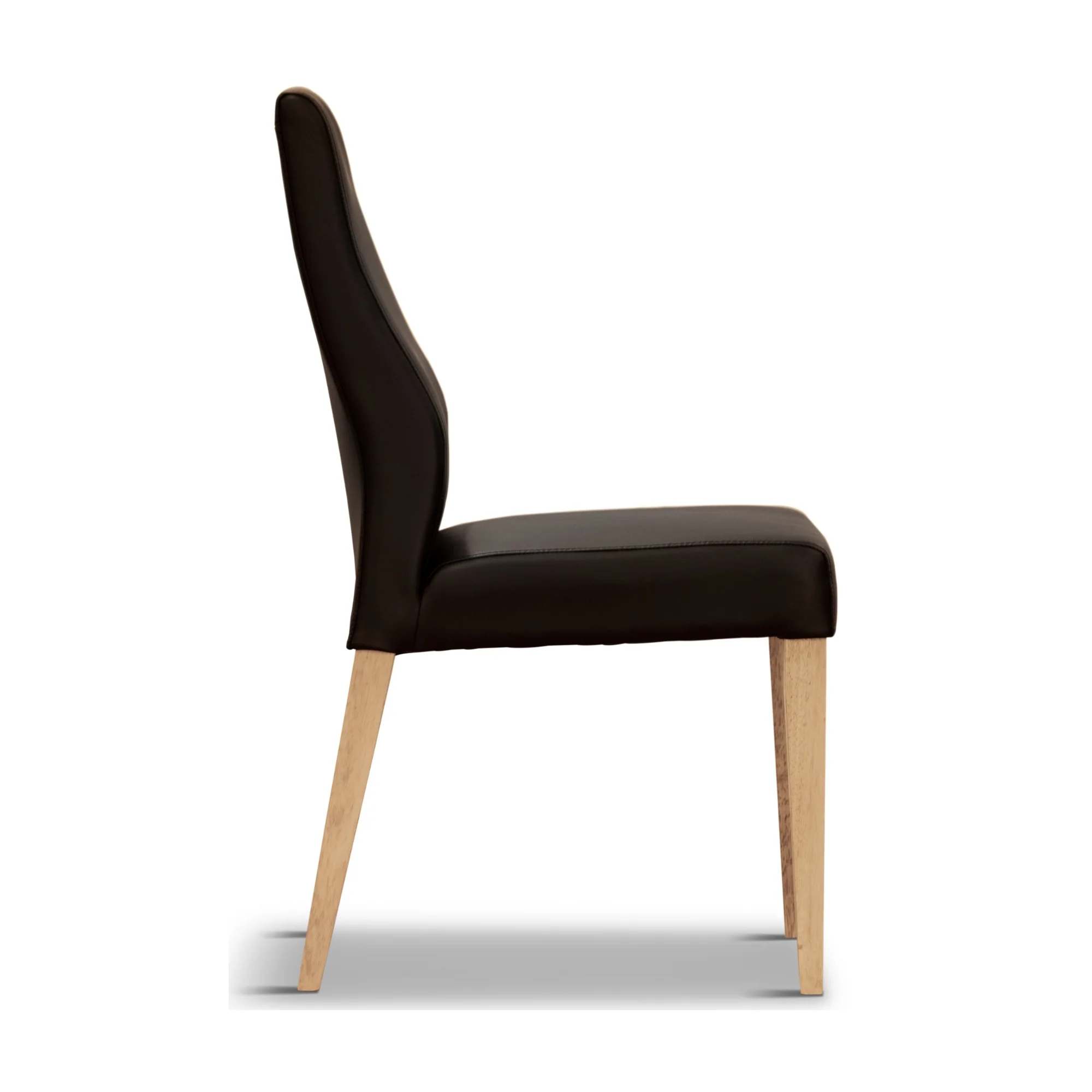 Rosemallow 2pc Set PU Leather Dining Chair Black - Image 3