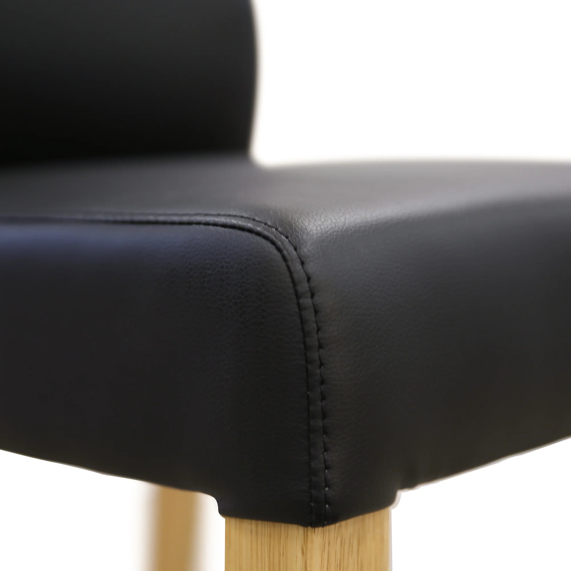 Rosemallow 2pc Set PU Leather Dining Chair Black - Image 4