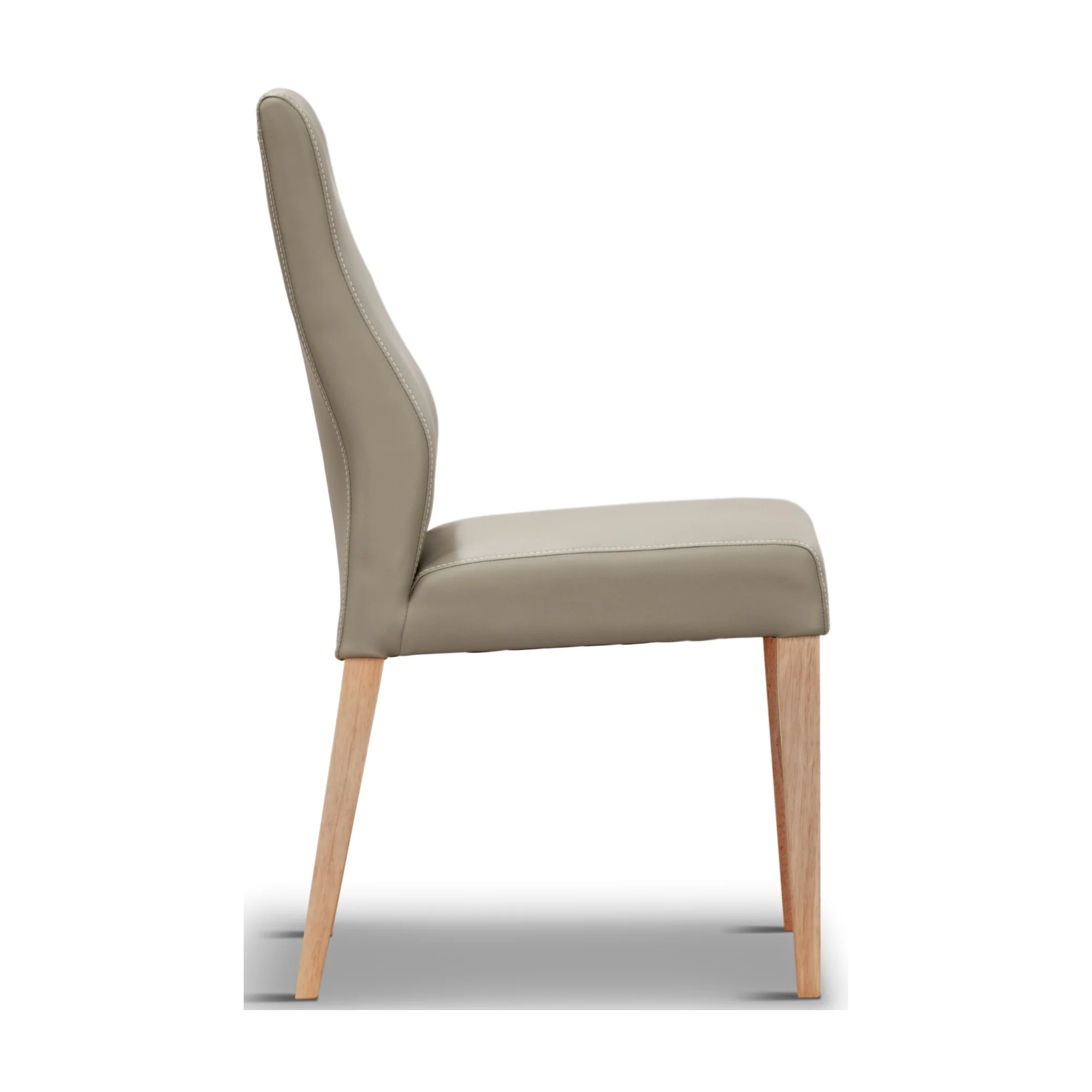Rosemallow 2pc Set PU Leather Dining Chair Silver - Image 3