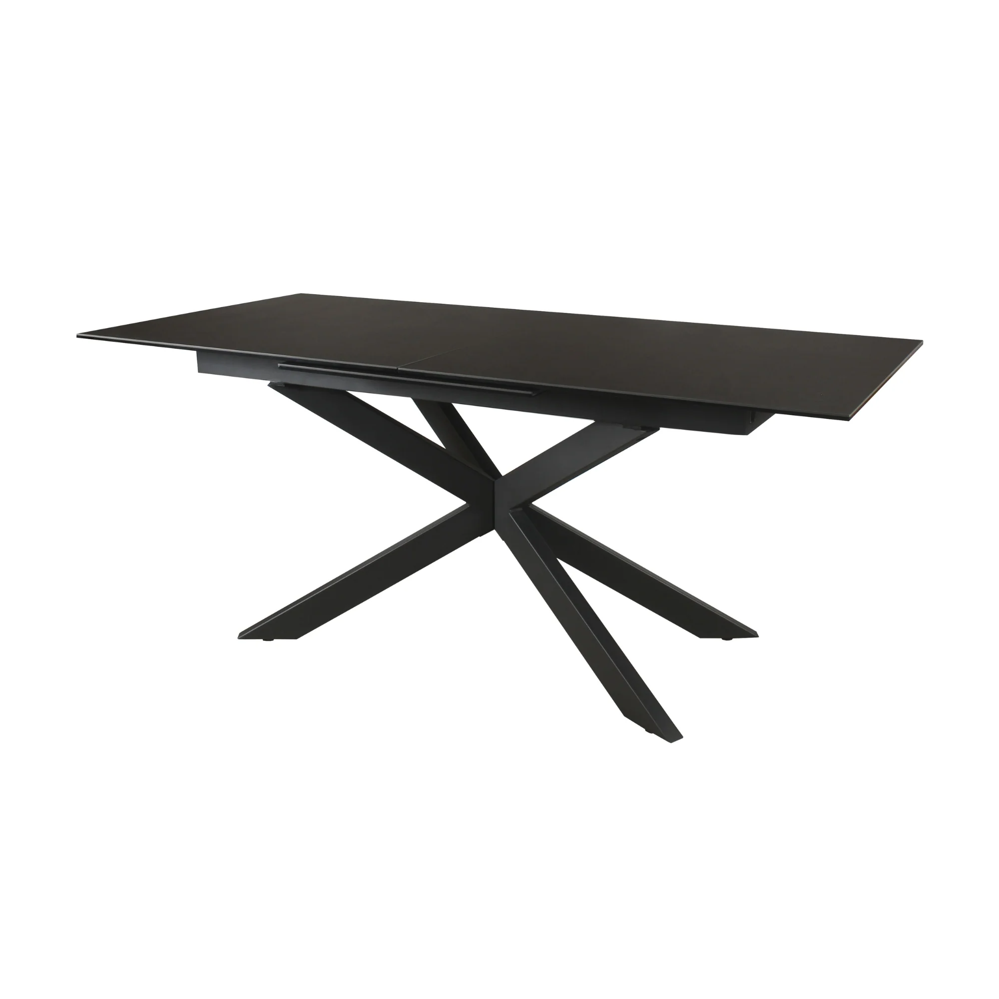 Royce 180-240cm Extendable Dining Table Ceramic Tempered Glass Top Dark Grey - Image 2