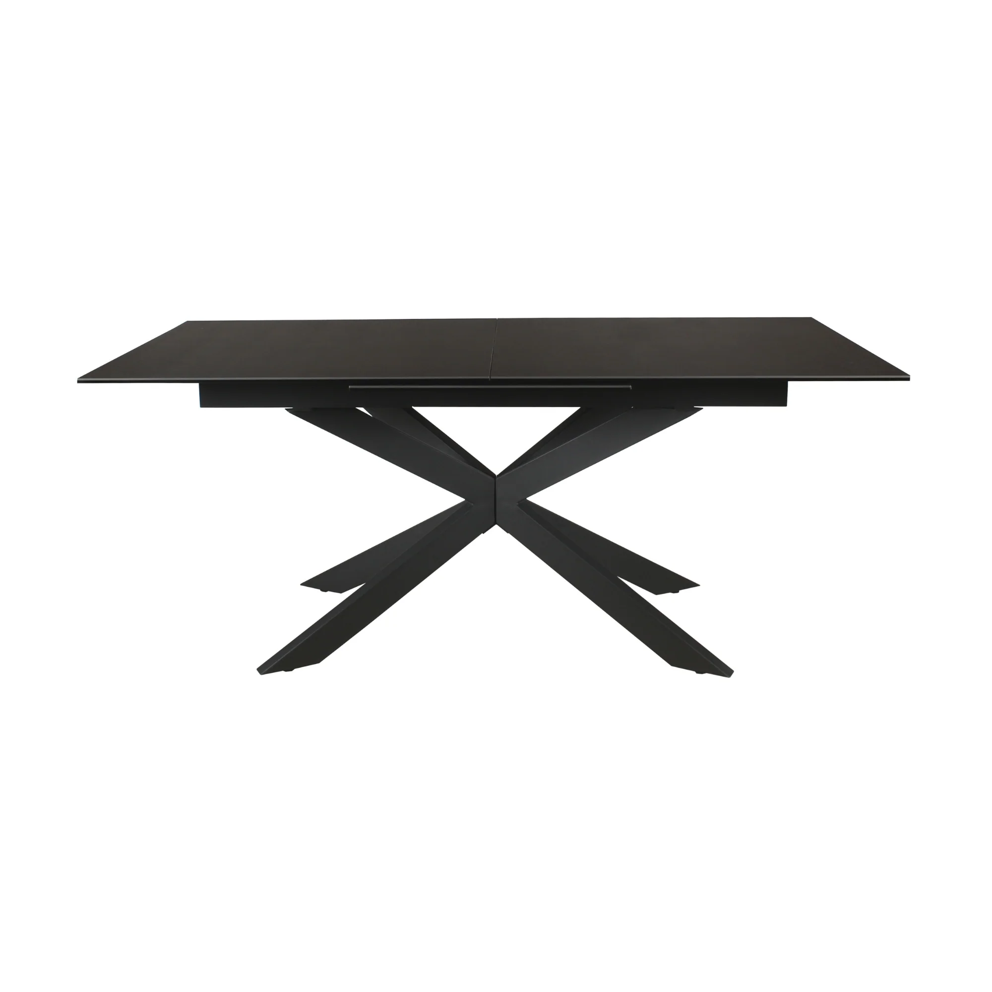 Royce 180-240cm Extendable Dining Table Ceramic Tempered Glass Top Dark Grey - Image 4