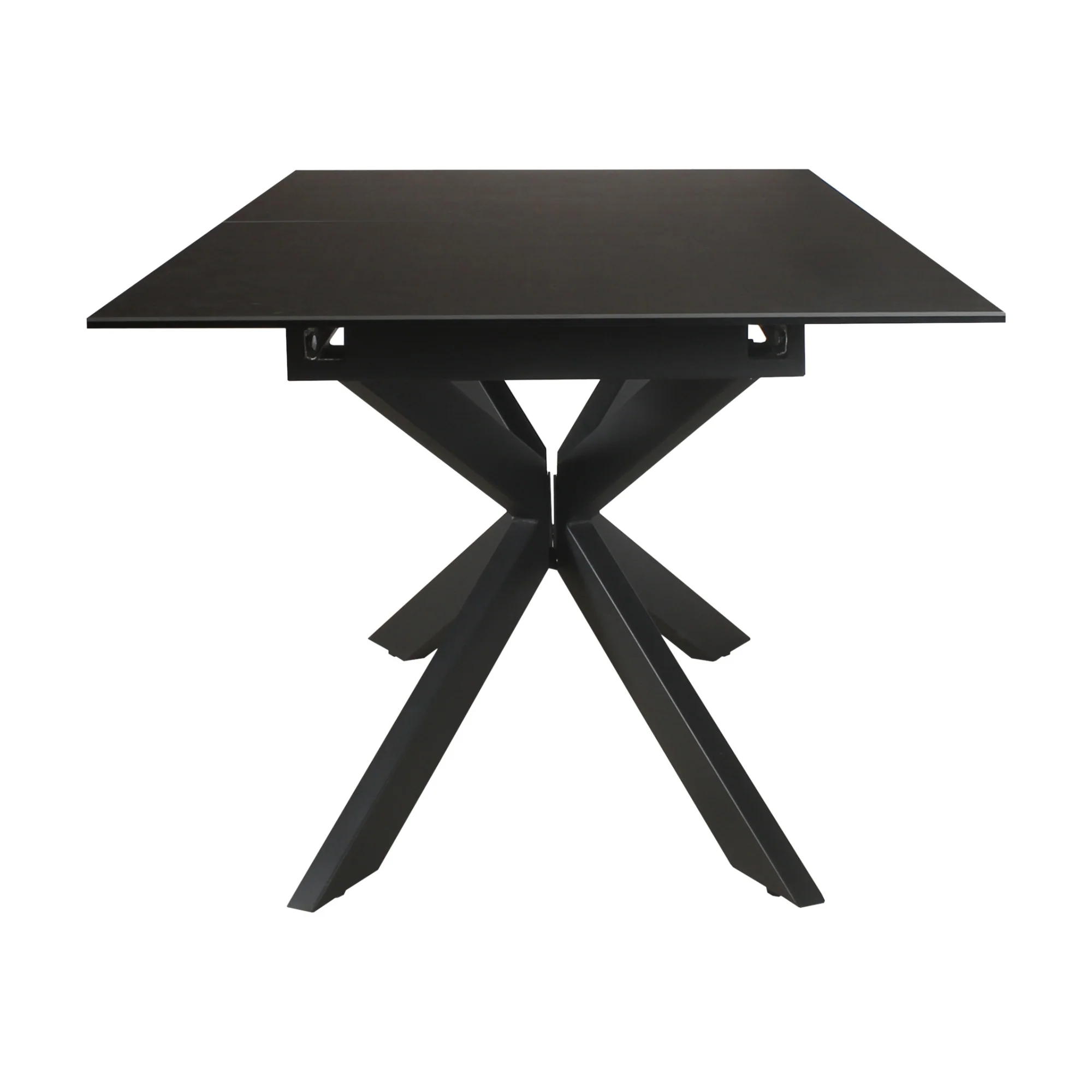 Royce 180-240cm Extendable Dining Table Ceramic Tempered Glass Top Dark Grey - Image 5
