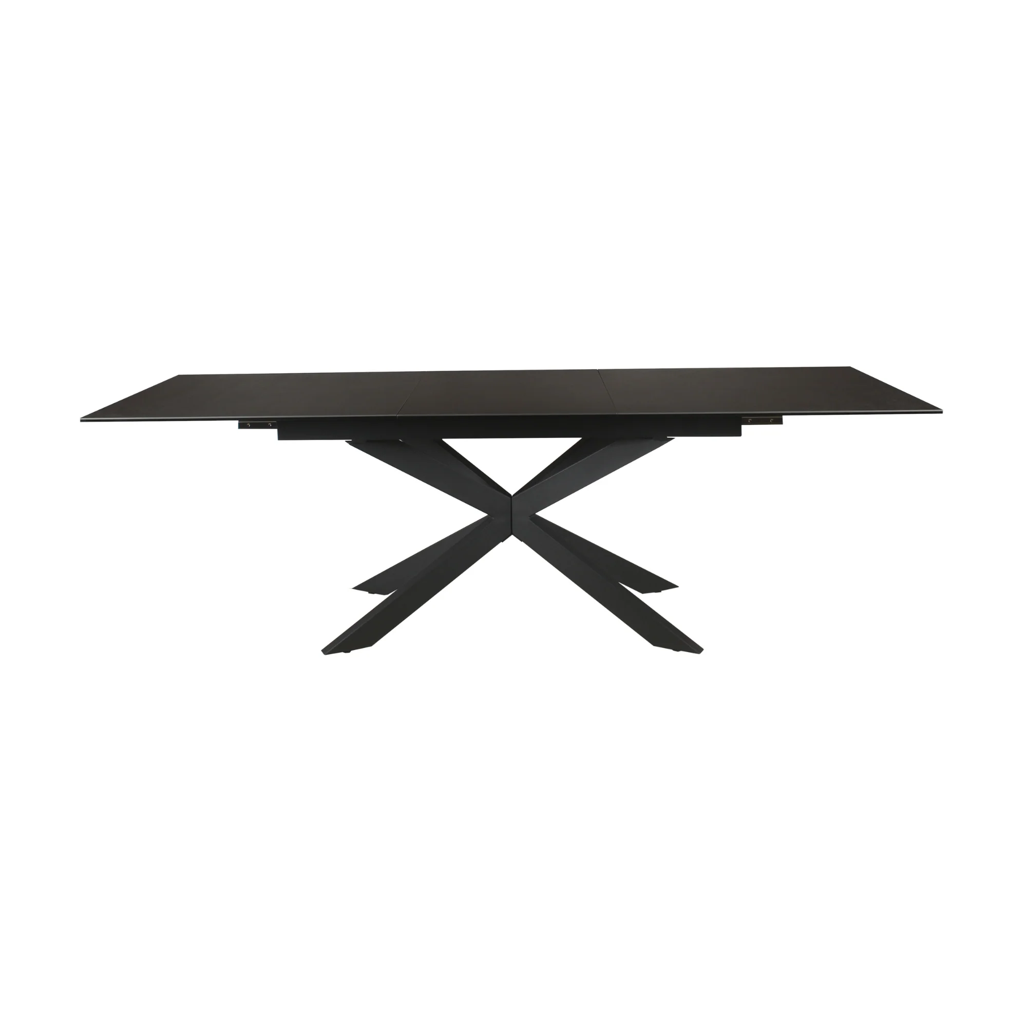 Royce 180-240cm Extendable Dining Table Ceramic Tempered Glass Top Dark Grey - Image 6