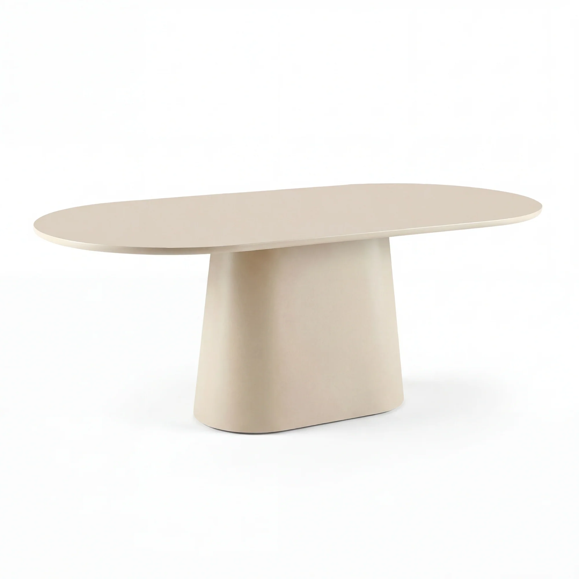 Sade 200cm Oval Dining Table Putty Beige - Image 2