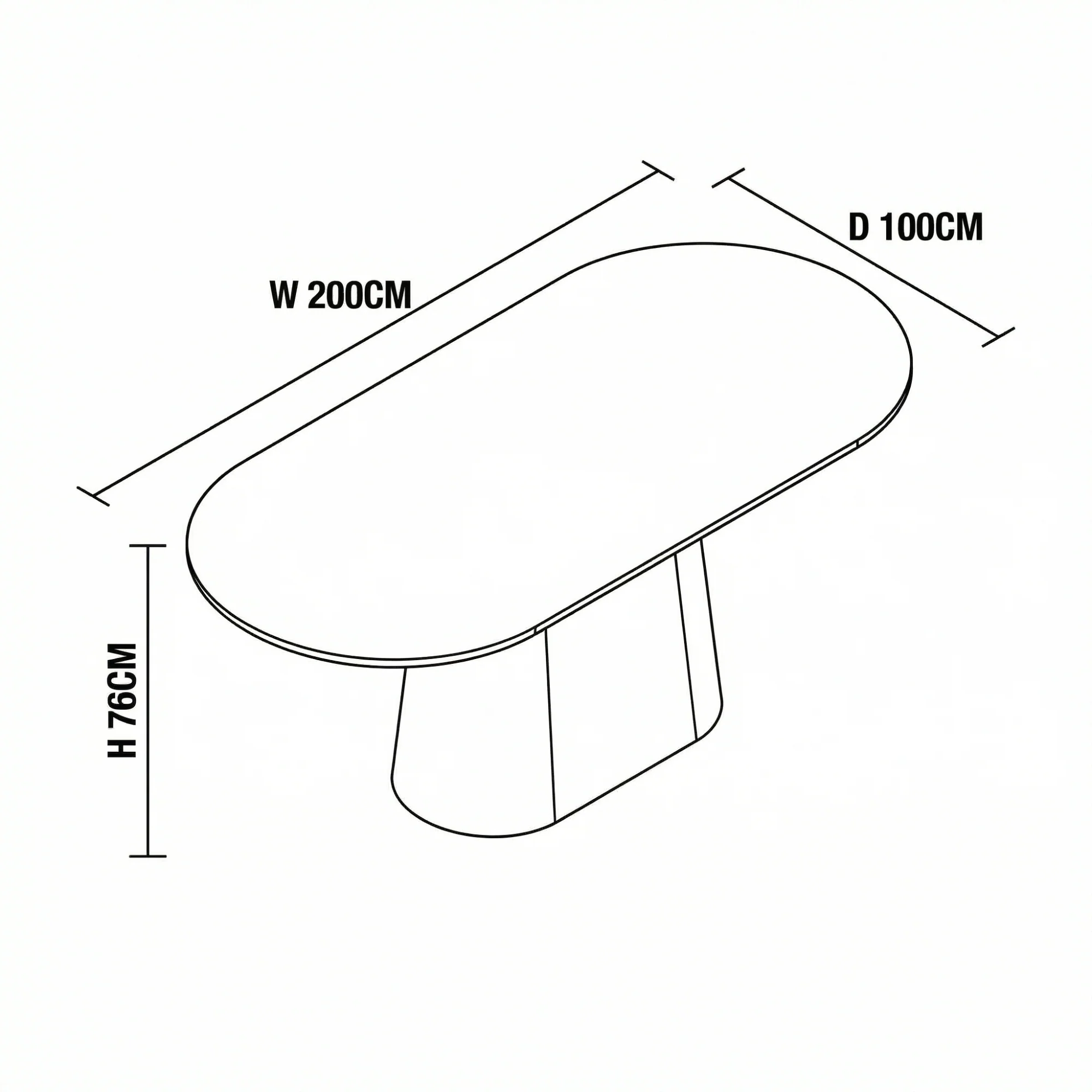 Sade 200cm Oval Dining Table Putty Beige - Image 8