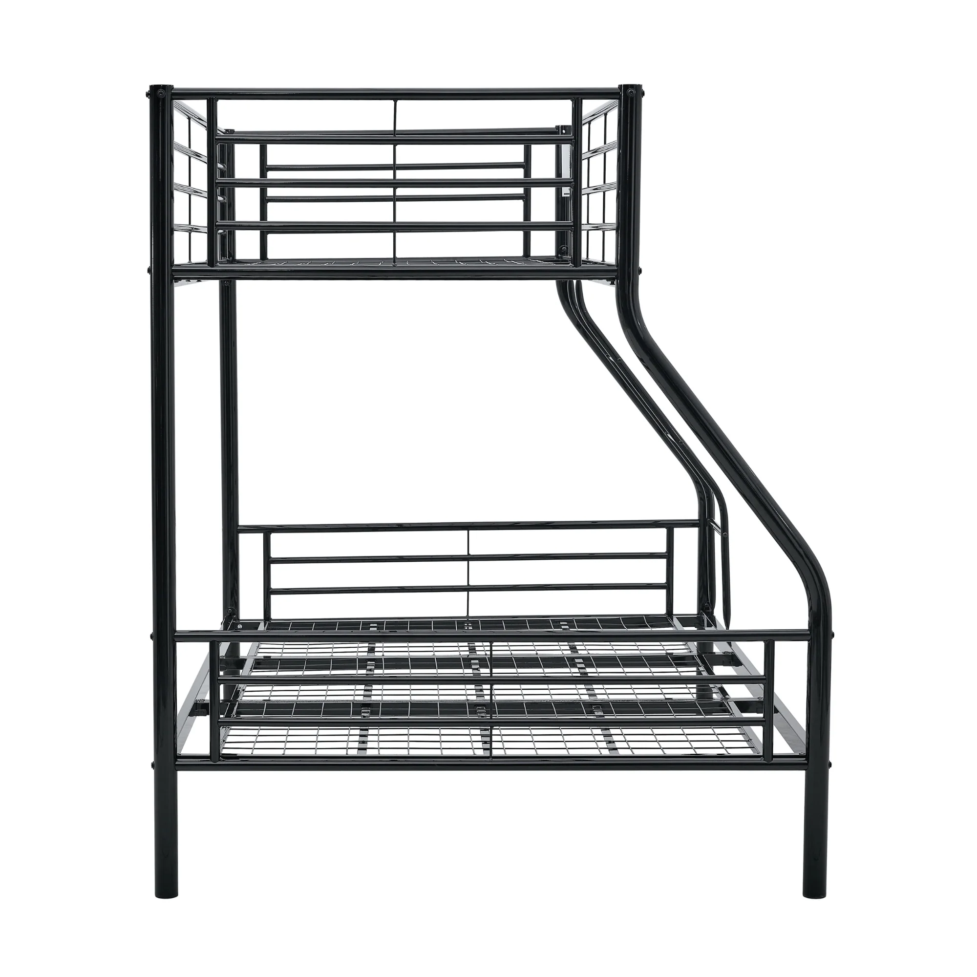 Sams Single Double Metal Bunk Bed Frame Black - Image 4