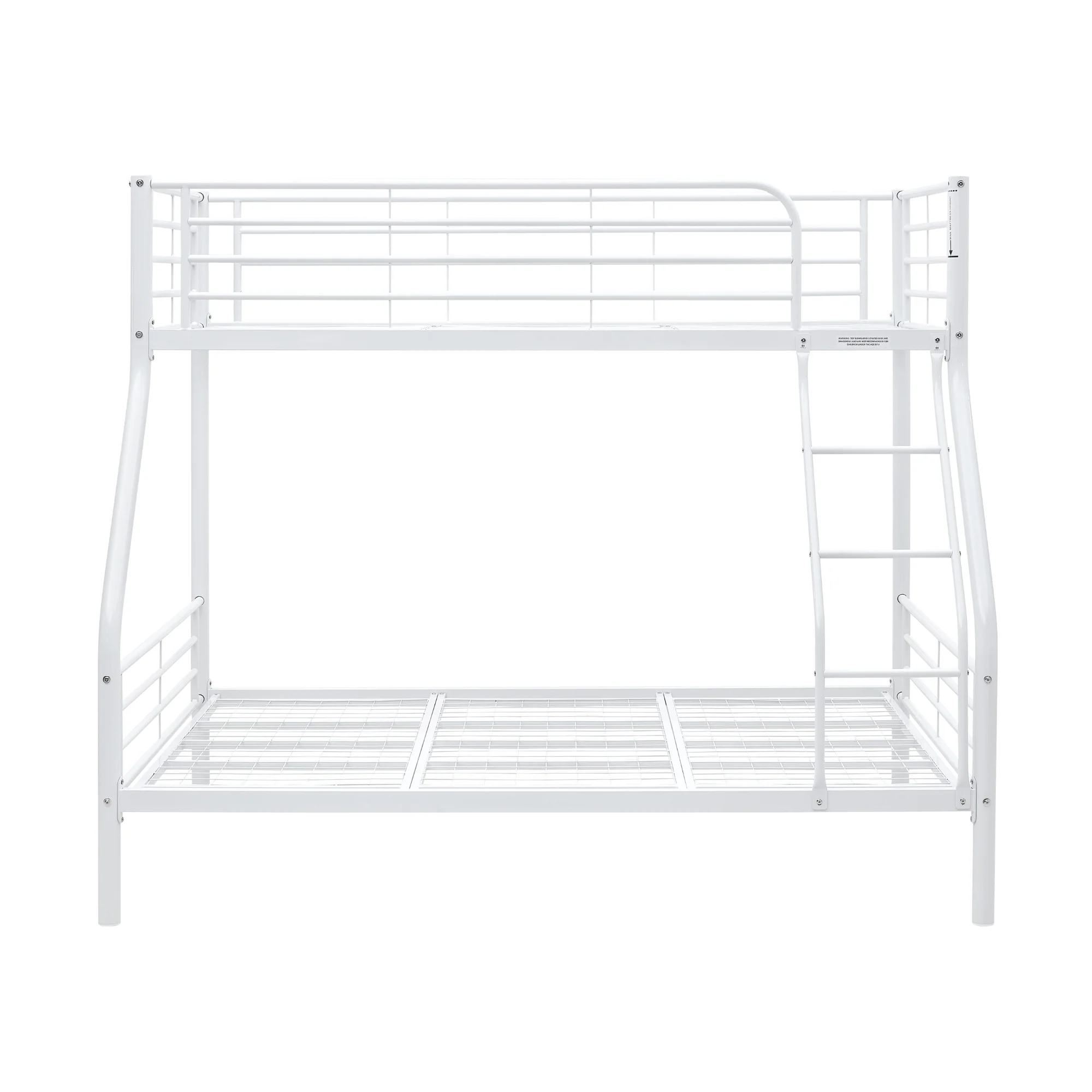 Sams Single Double Metal Bunk Bed Frame White - Image 2