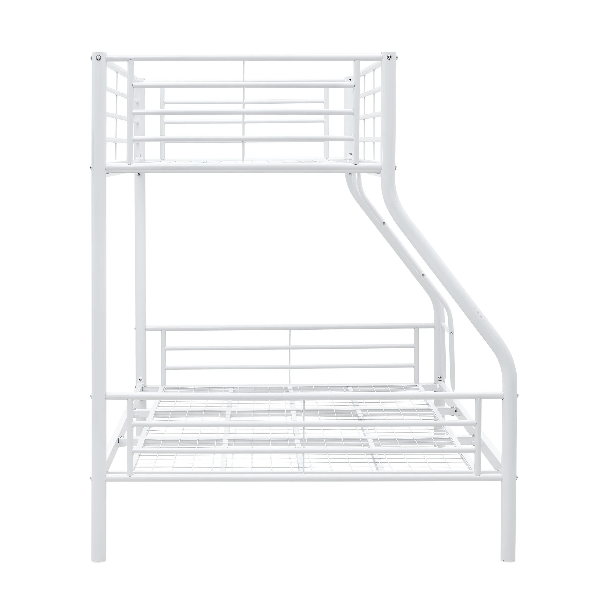 Sams Single Double Metal Bunk Bed Frame White - Image 4