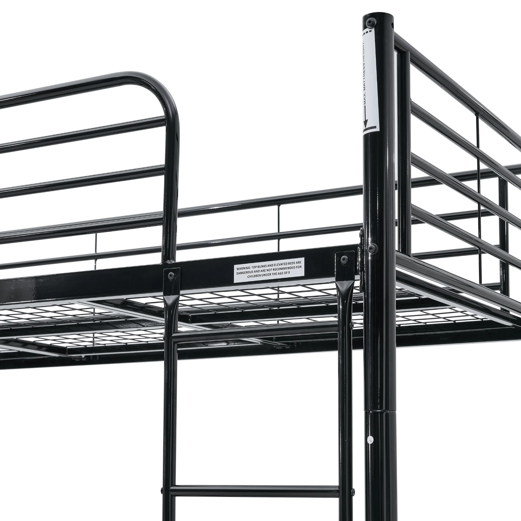 Sams Single Metal Bunk Bed Frame Black - Image 5